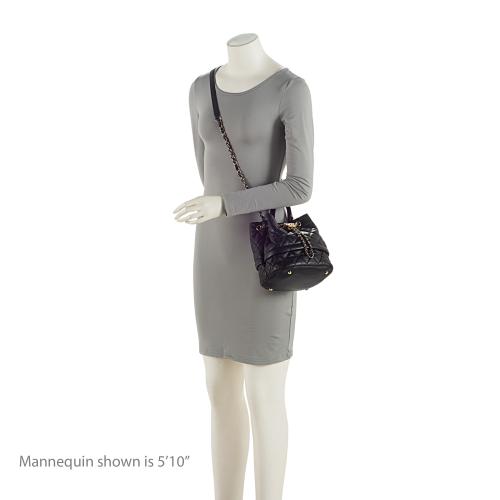 Chanel Caviar Leather Rolled Up Drawstring Bucket Bag (SHF-9VaoLU)