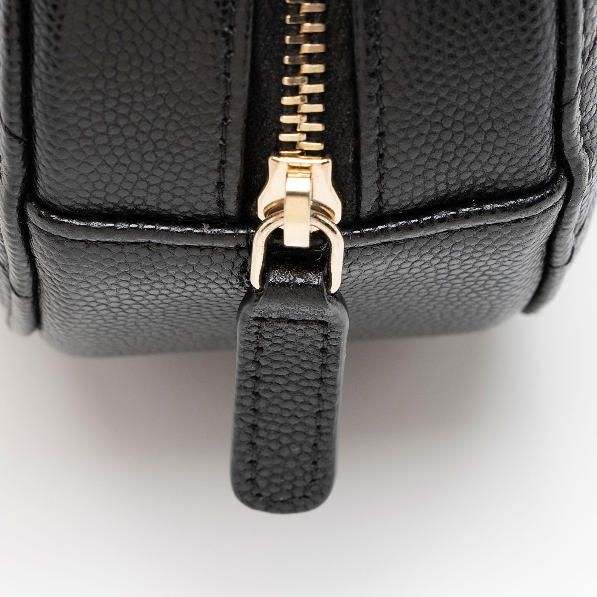 Chanel Caviar Leather Round Clutch with Chain