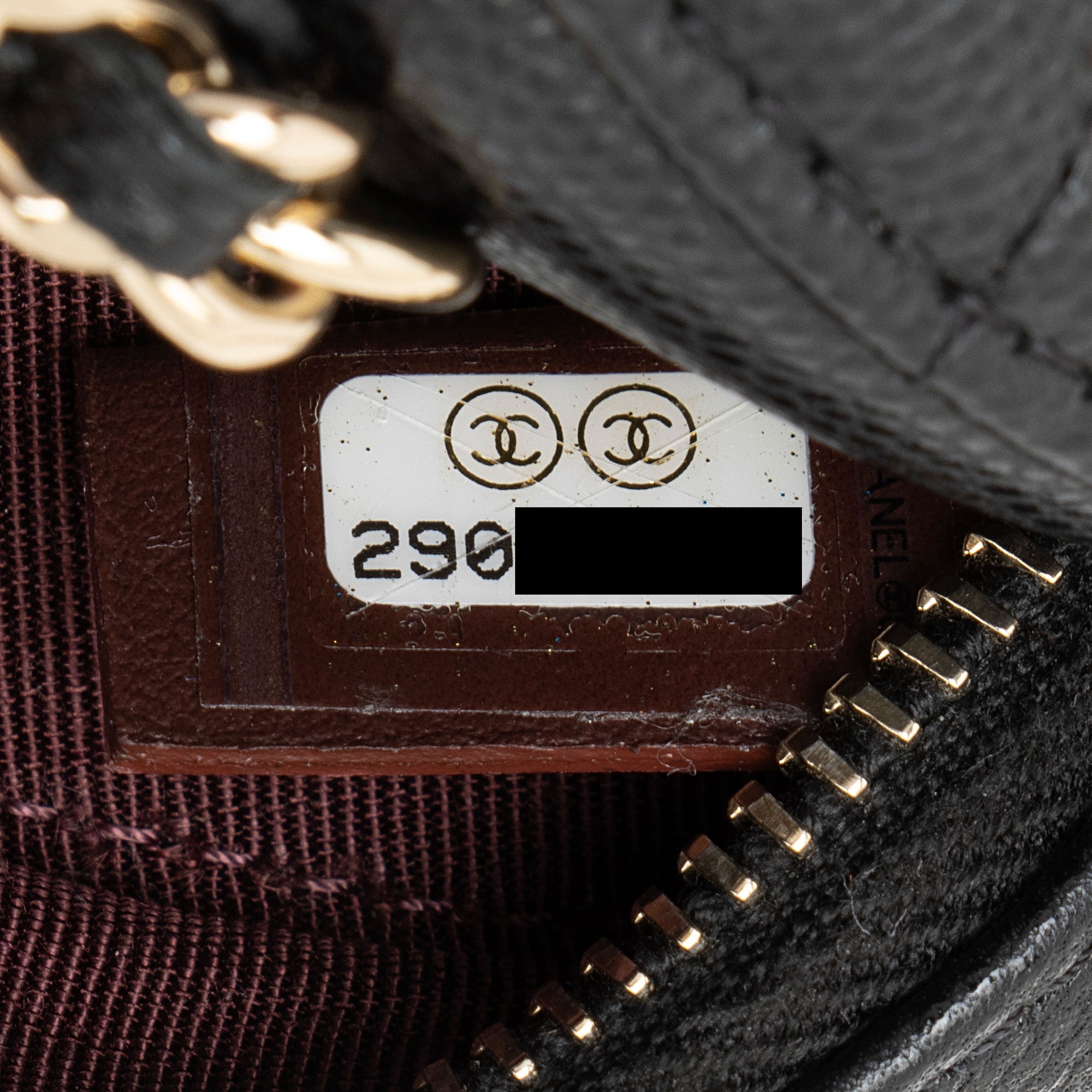 Chanel Caviar Leather Round Clutch with Chain