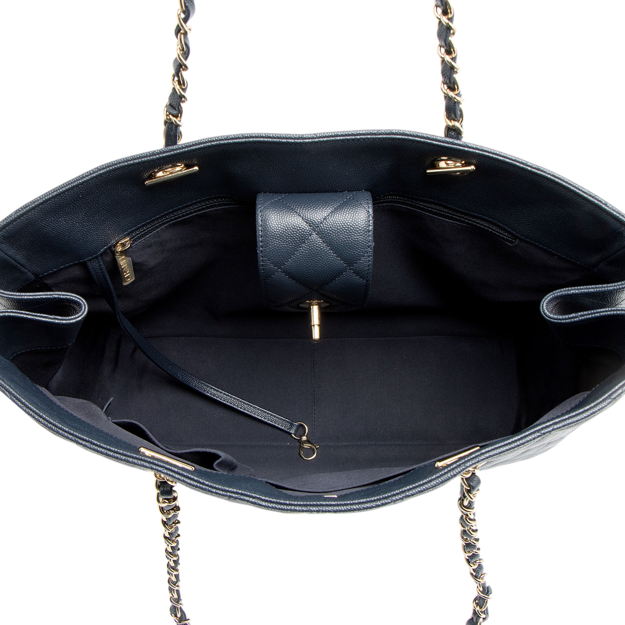 Chanel Caviar Leather CC Large Shopping Tote