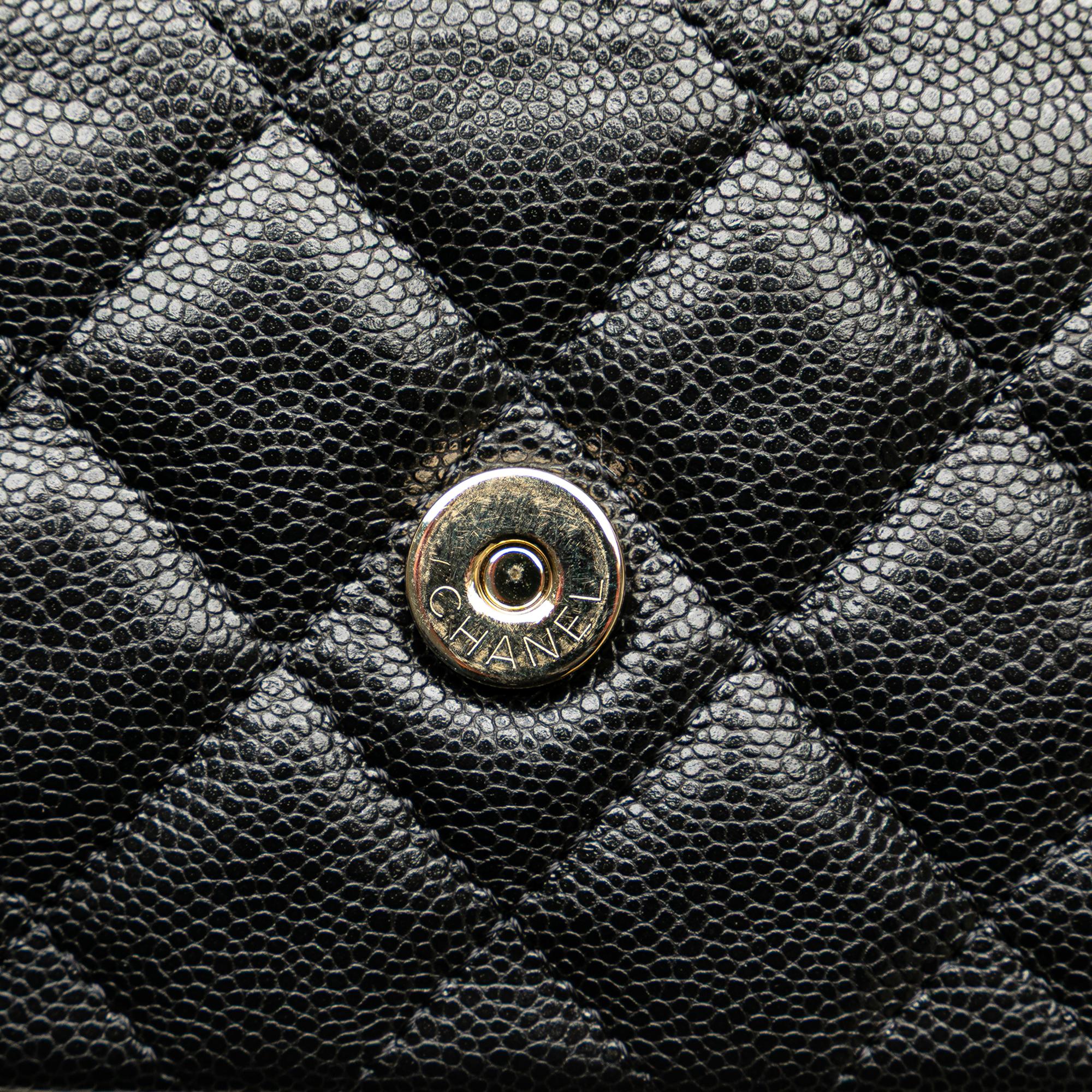 Chanel Caviar Quilted Phone Holder Wallet on Chain