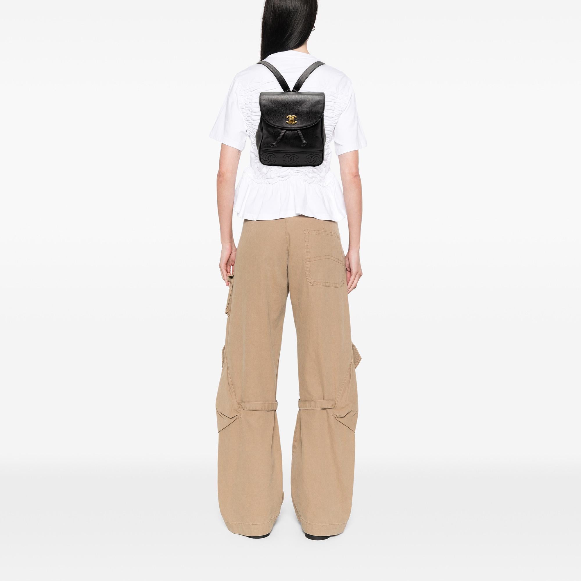 Chanel Caviar Triple CC Backpack