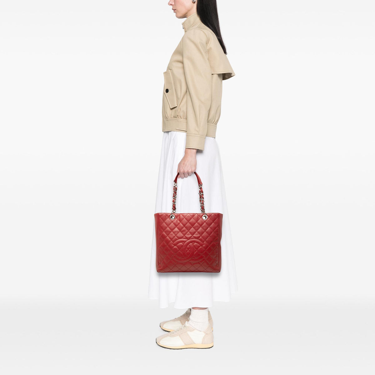 Chanel Caviar Vertical Grand Shopping Tote