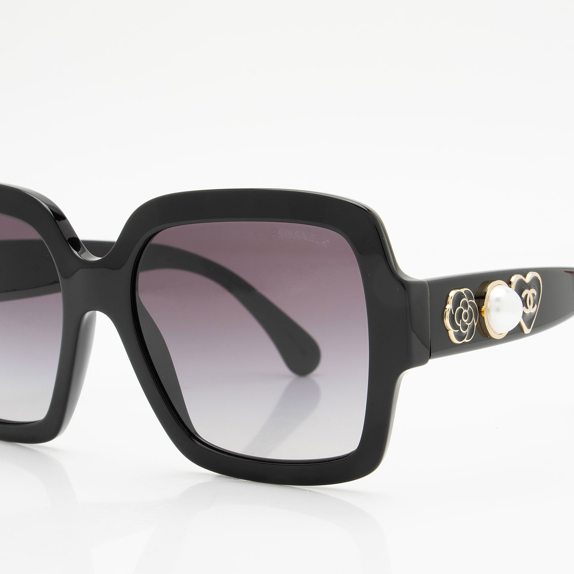 Chanel Charms Pearl Square Sunglasses