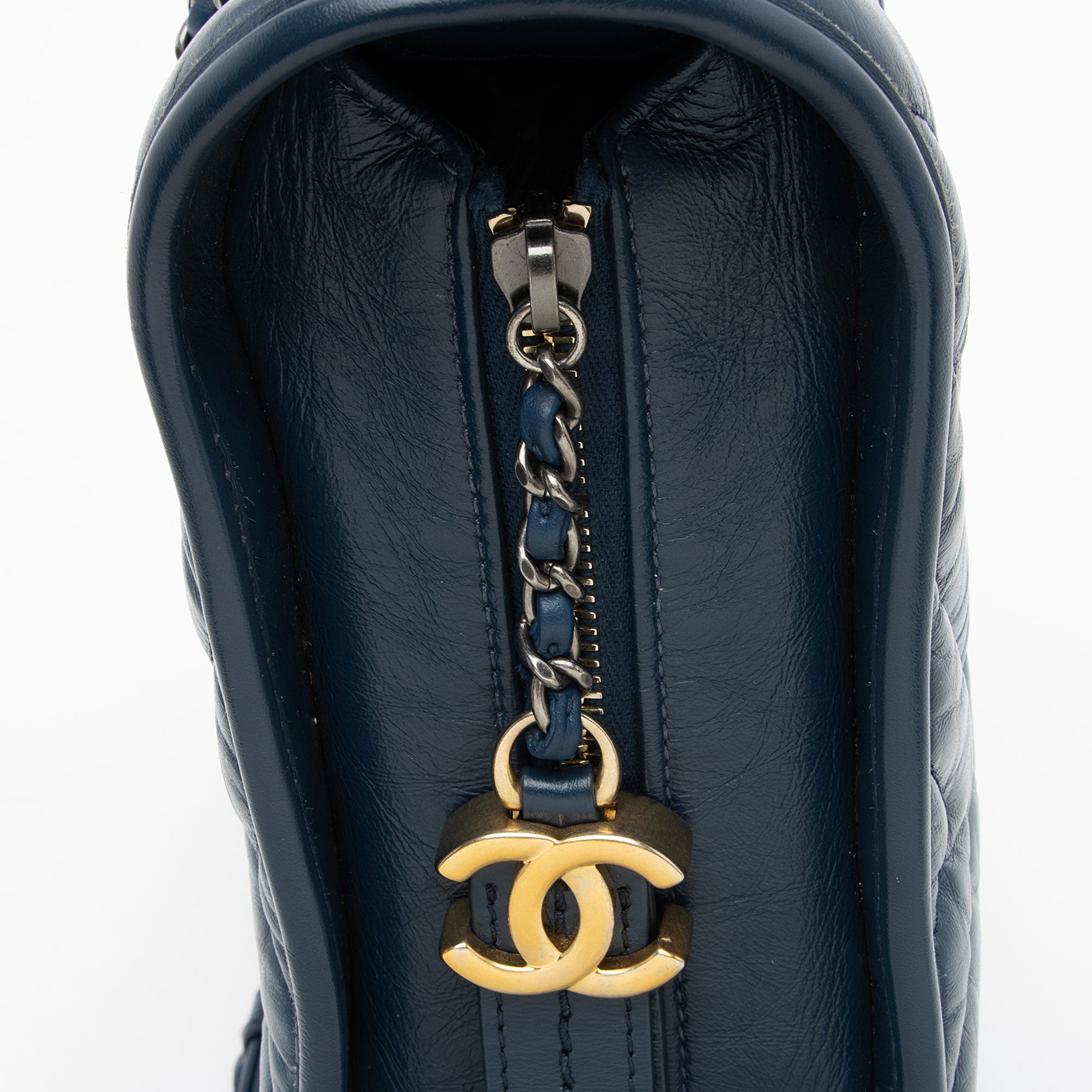 Chanel Chevron Aged Calfskin Gabrielle Small Hobo