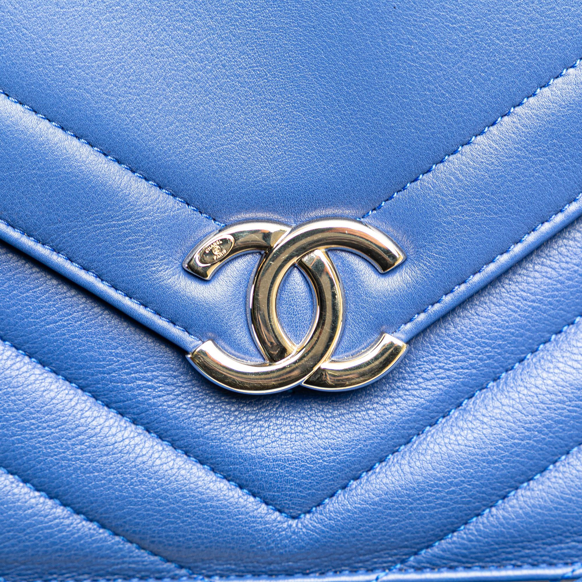 Chanel Chevron Calfskin Coco Envelope Shoulder Bag