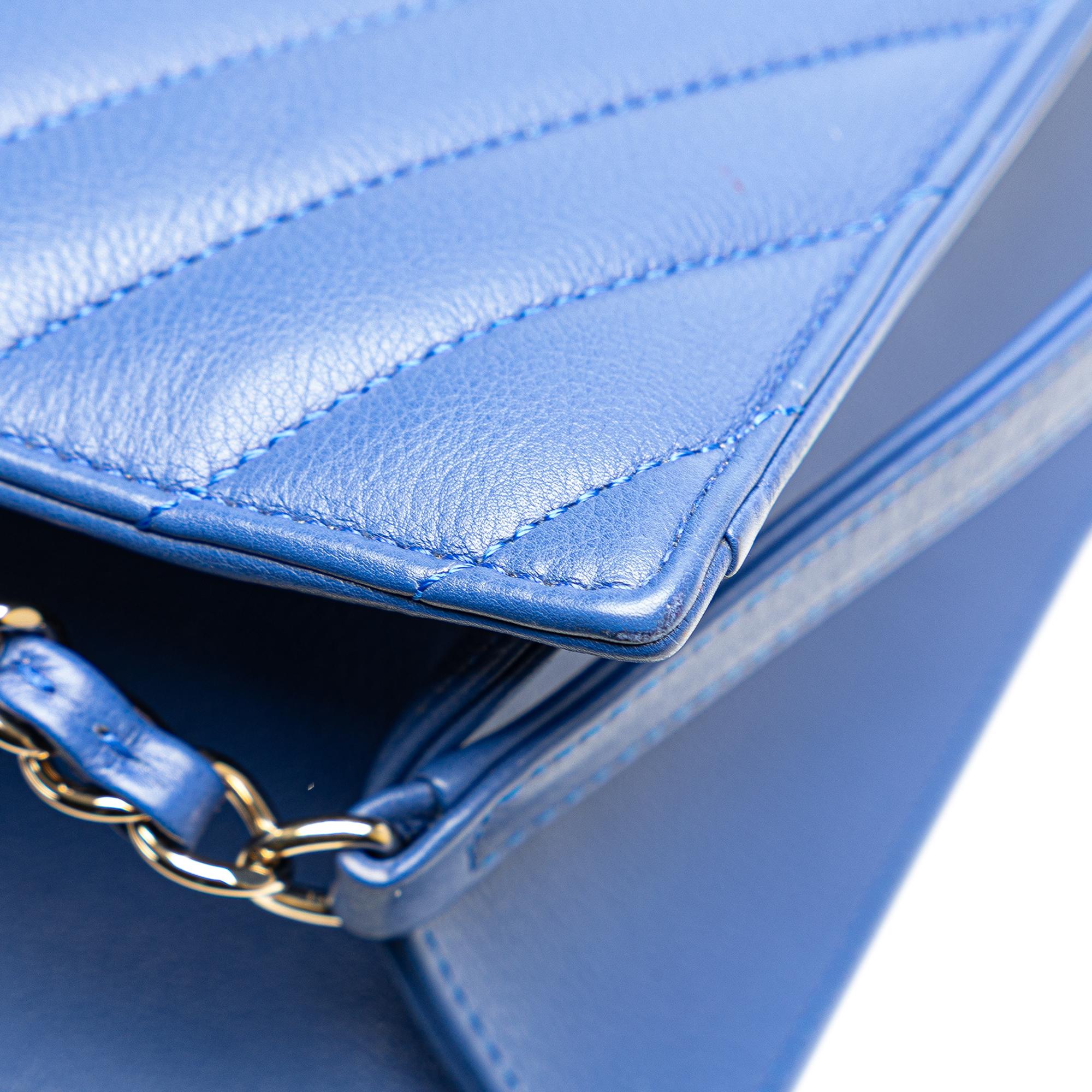 Chanel Chevron Calfskin Coco Envelope Shoulder Bag