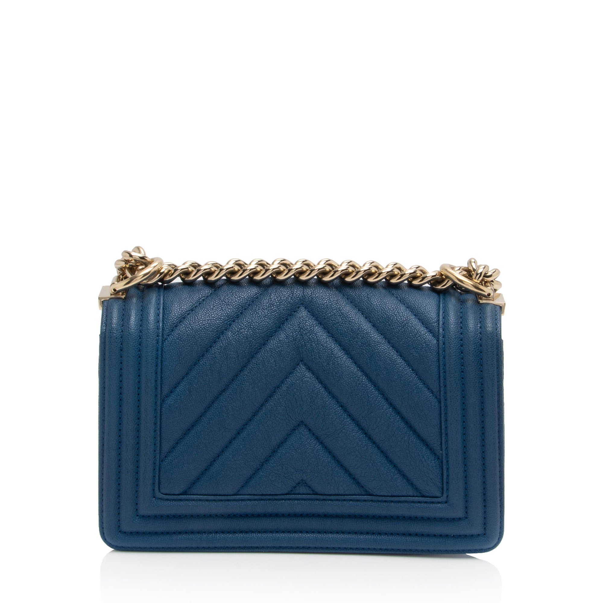 Chanel Chevron Caviar Leather Small Boy Bag