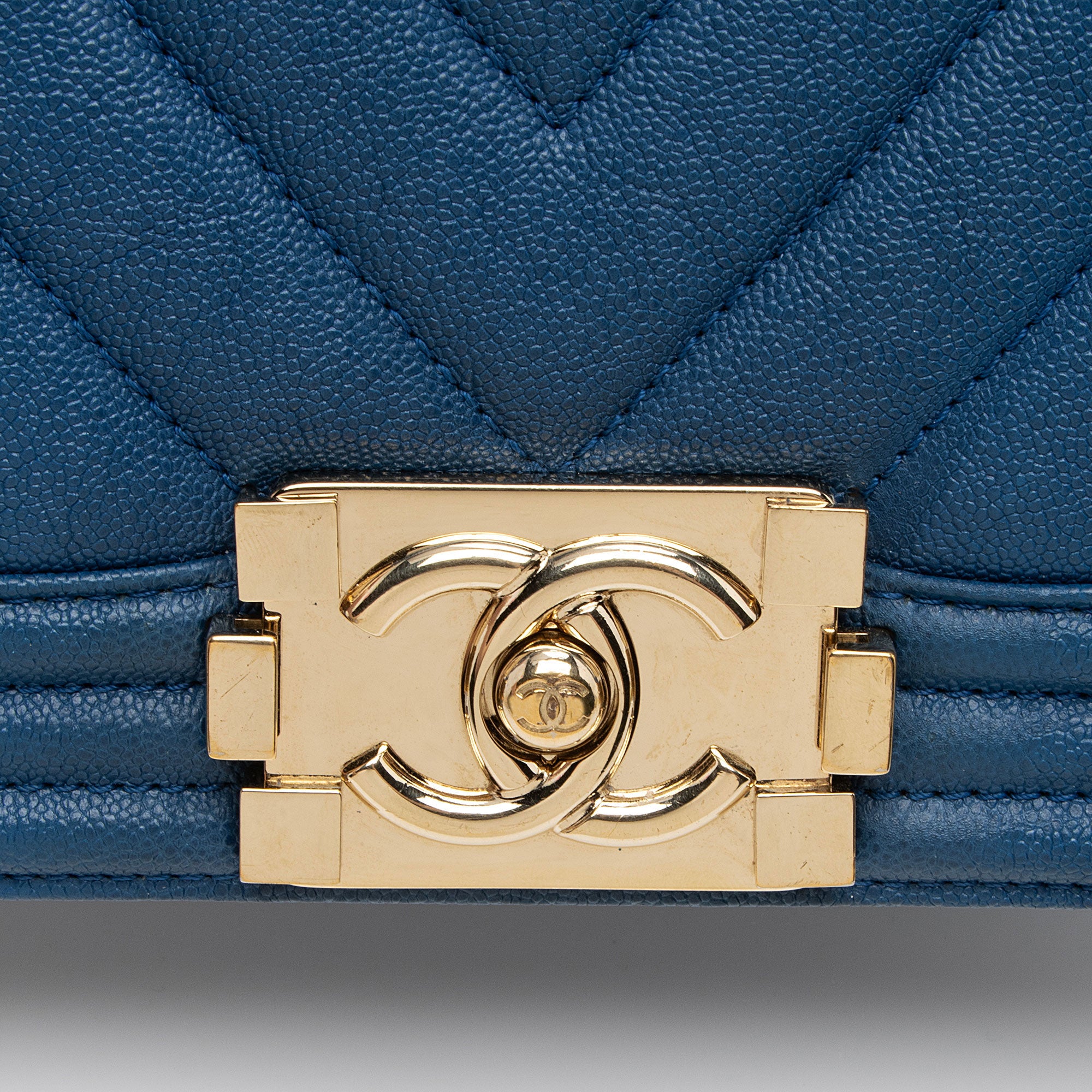 Chanel Chevron Caviar Leather Small Boy Bag