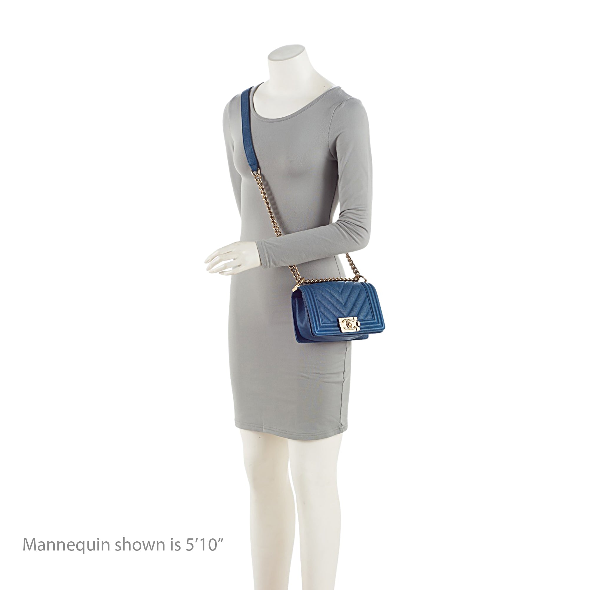 Chanel Chevron Caviar Leather Small Boy Bag