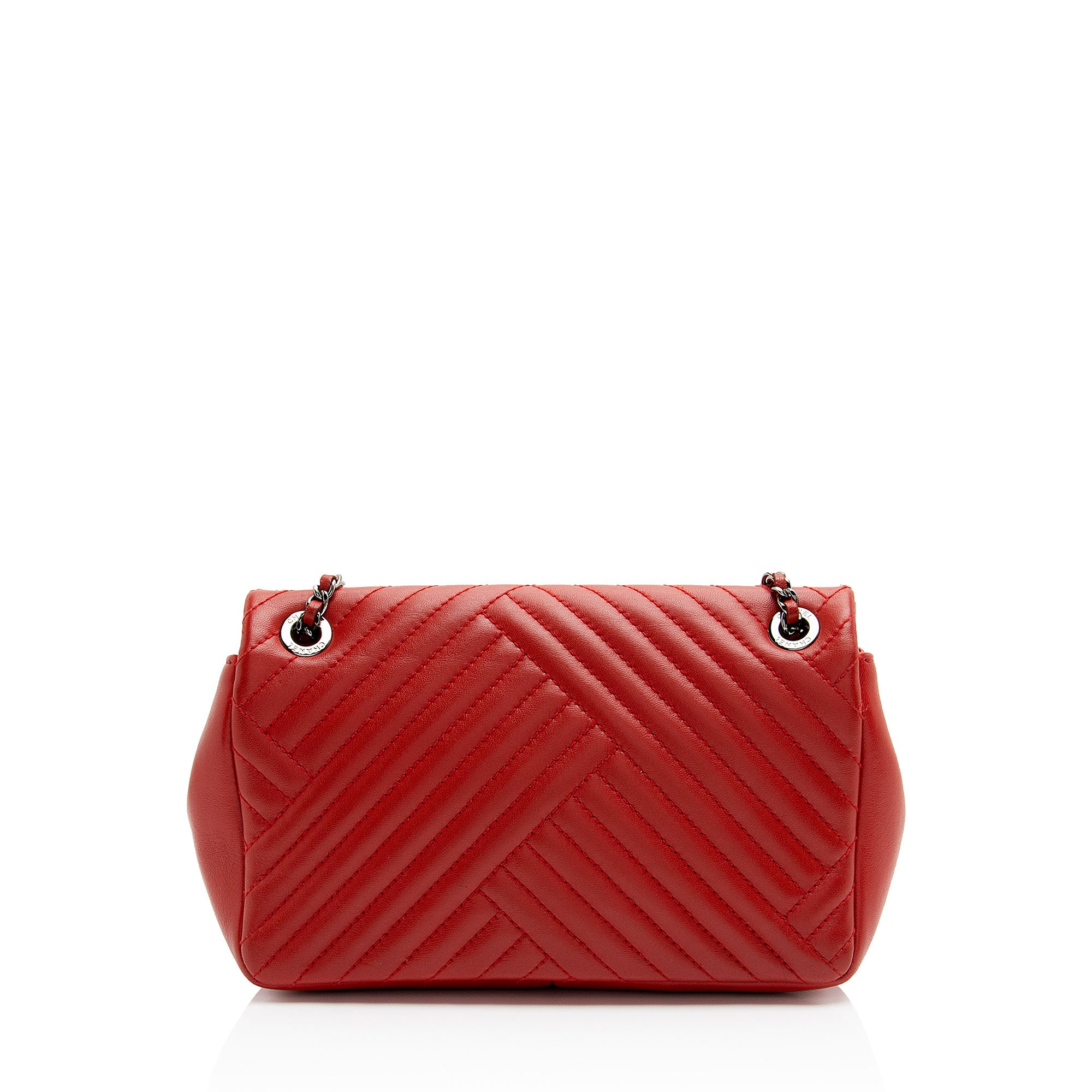 Chanel Chevron Lambskin Classic Small Single Flap Bag