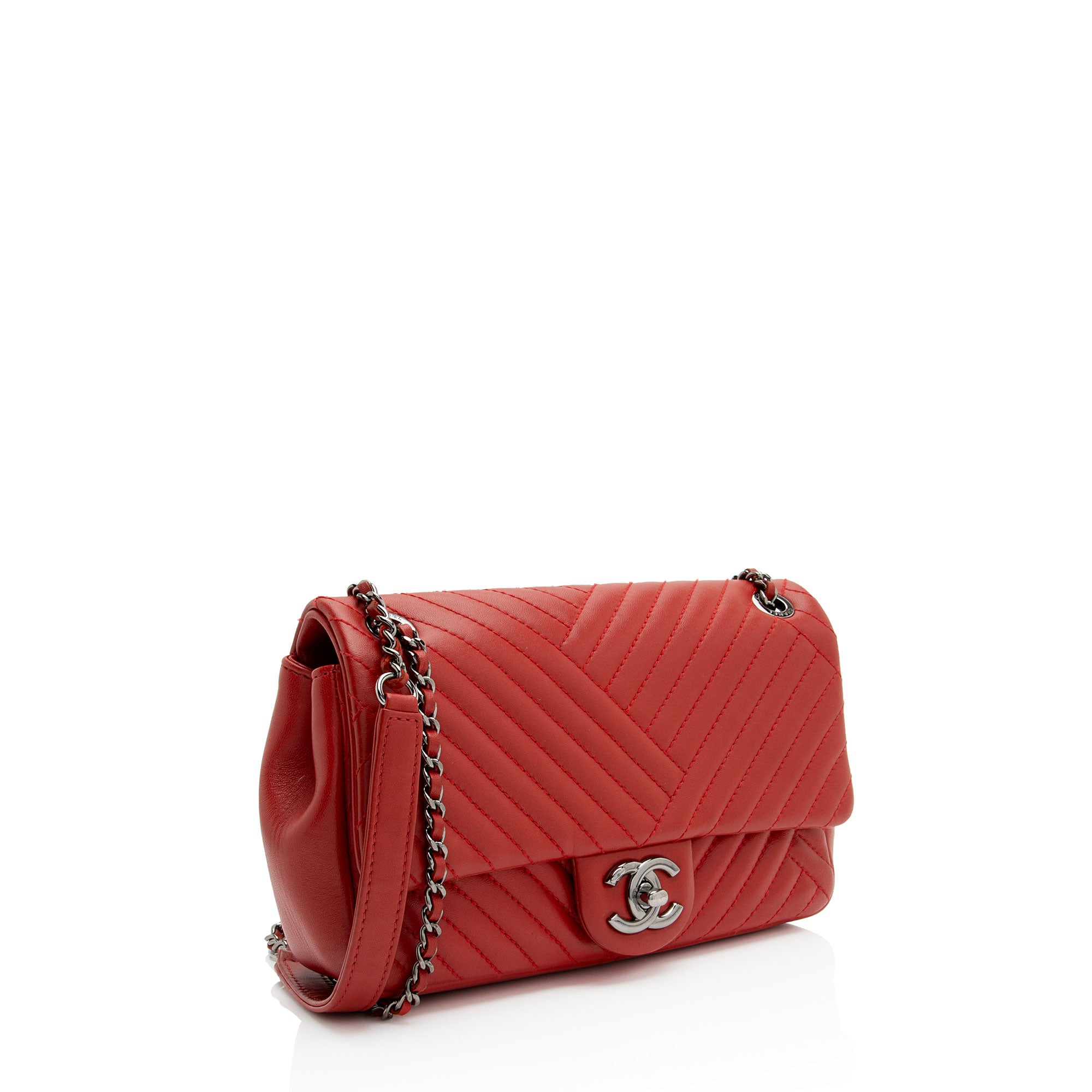 Chanel Chevron Lambskin Classic Small Single Flap Bag