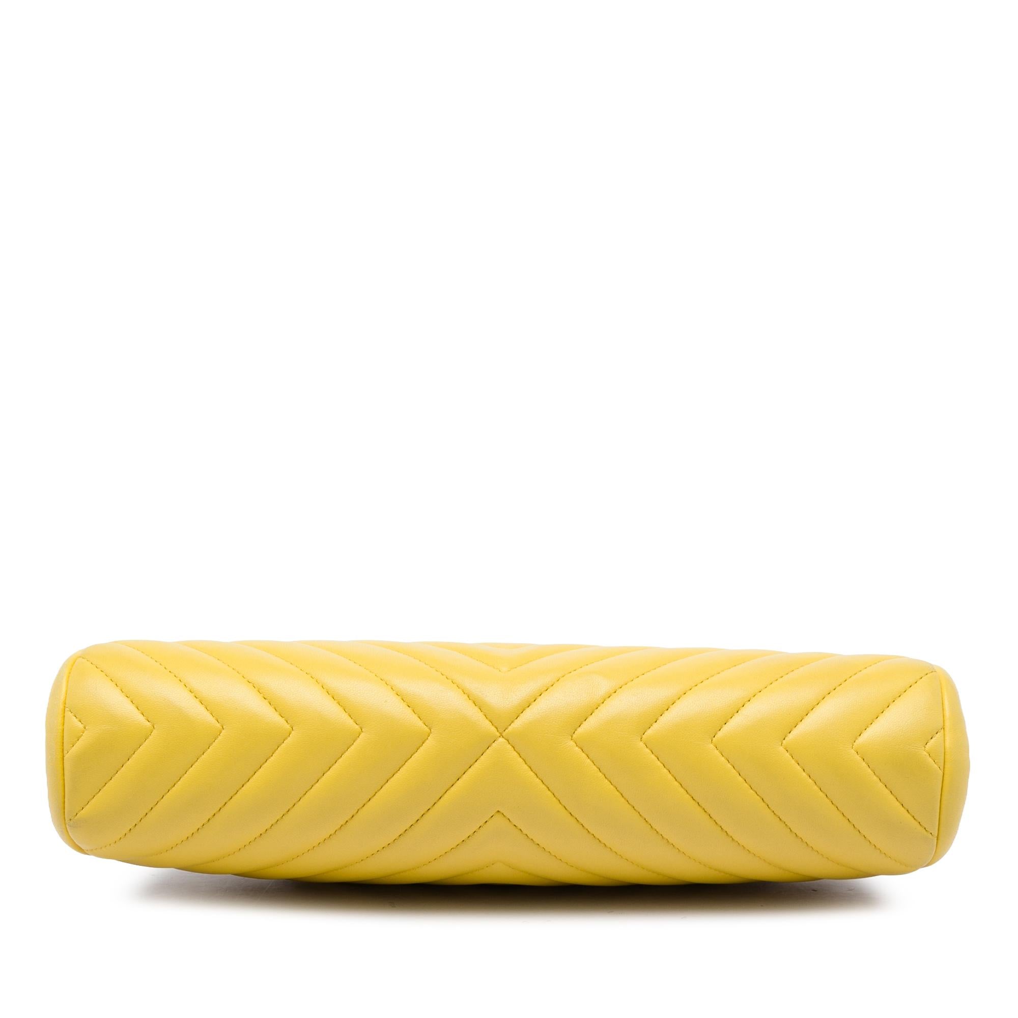 Chanel Chevron Lambskin Kisslock Clutch