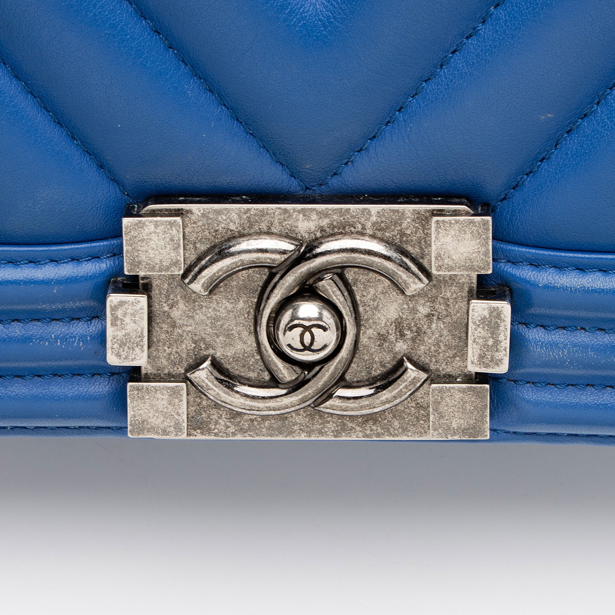 Chanel Chevron Lambskin Old Medium Boy Bag
