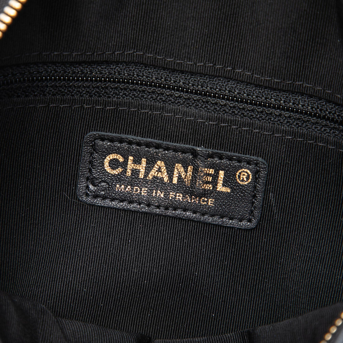 Chanel Chevron Lambskin Pleated Oval Camera Bag