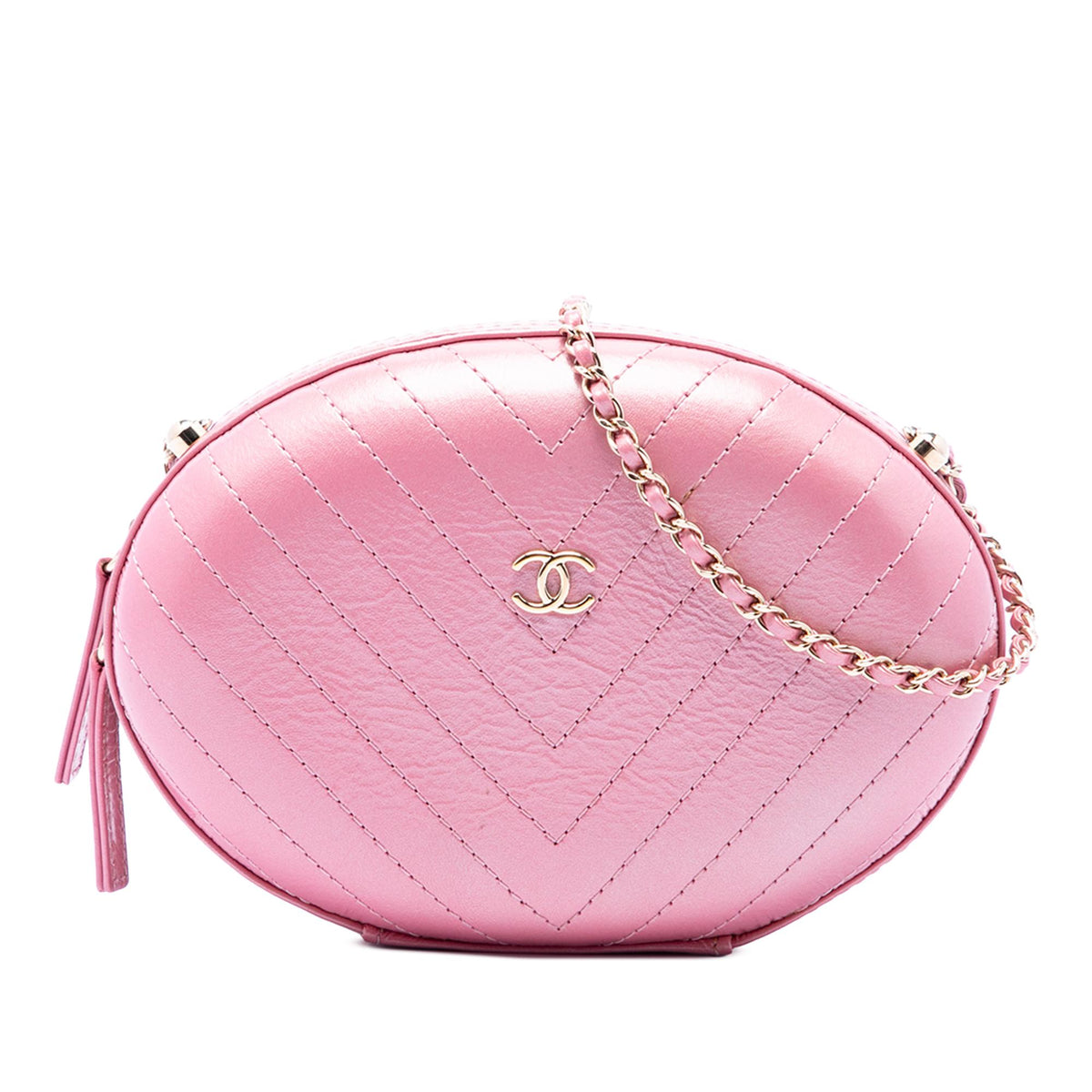 Chanel Chevron Stitched Calfskin La Pausa Evening Bag