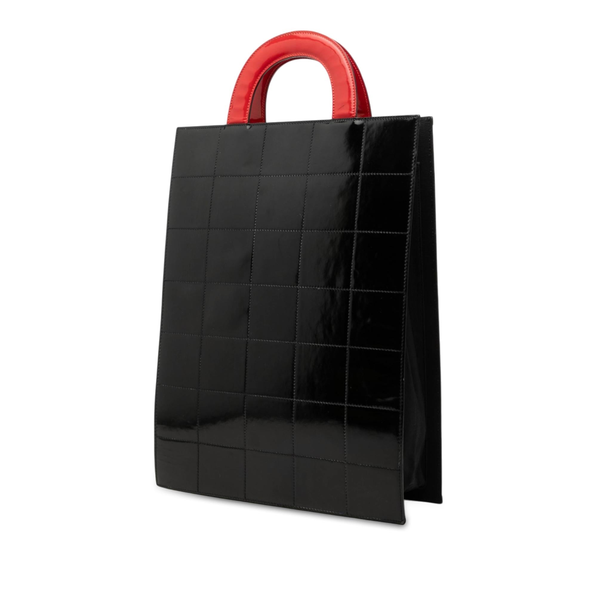 Chanel Choco Bar Patent Coco Mademoiselle Vertical Tote