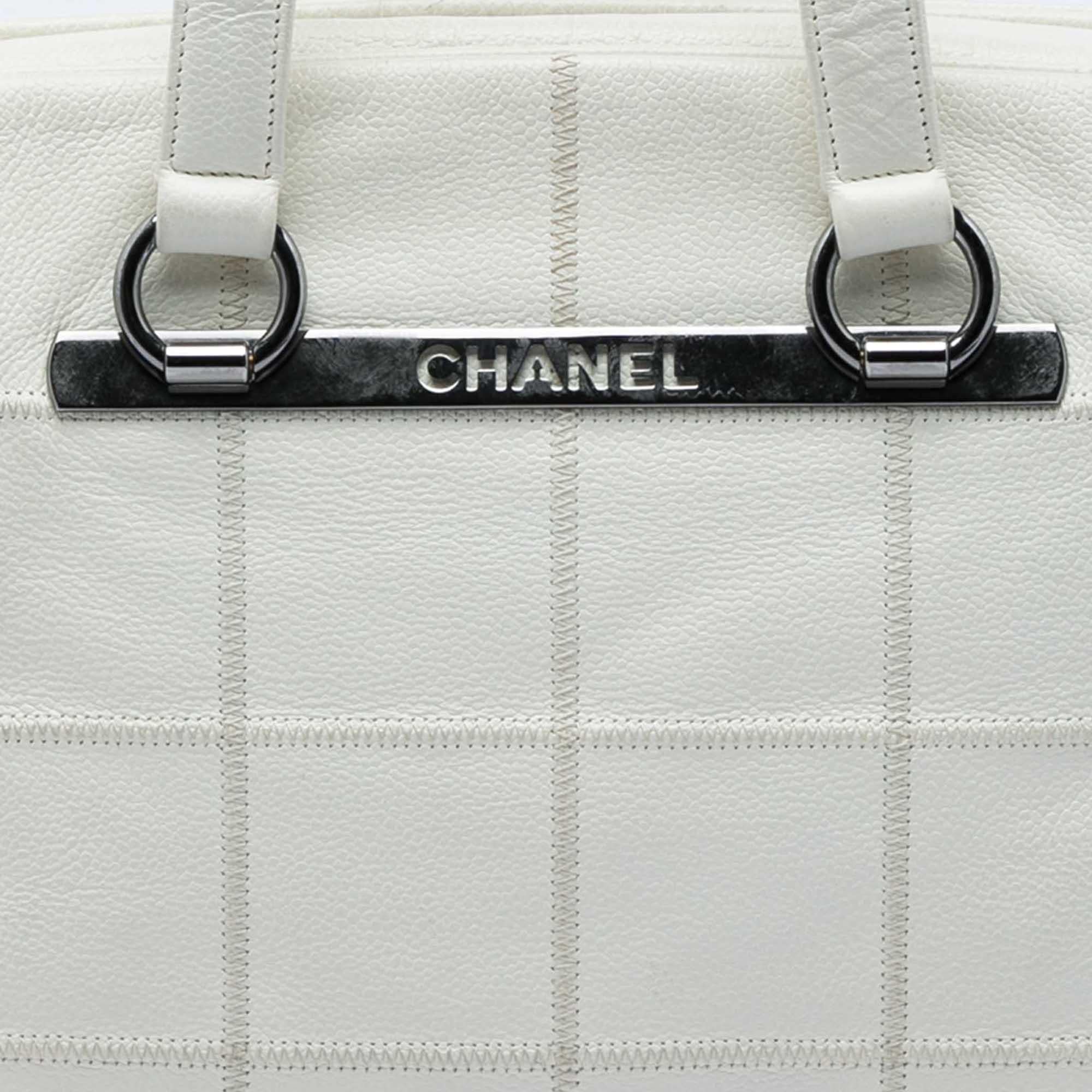 Chanel Chocolate Bar Caviar LAX Bowler Bag