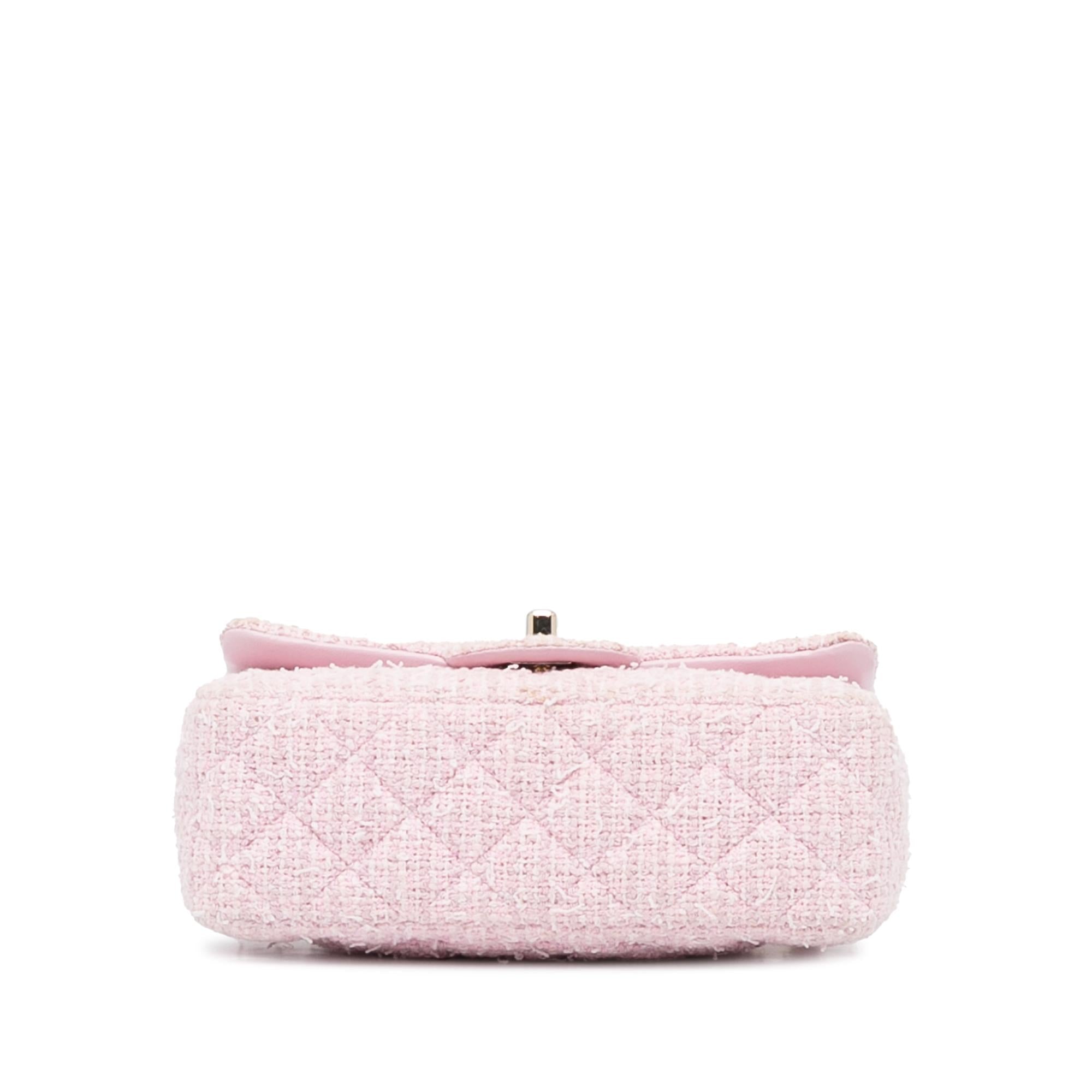 Chanel Classic Mini Rectangular Tweed Flap Bag (SHG-gxVLfm)