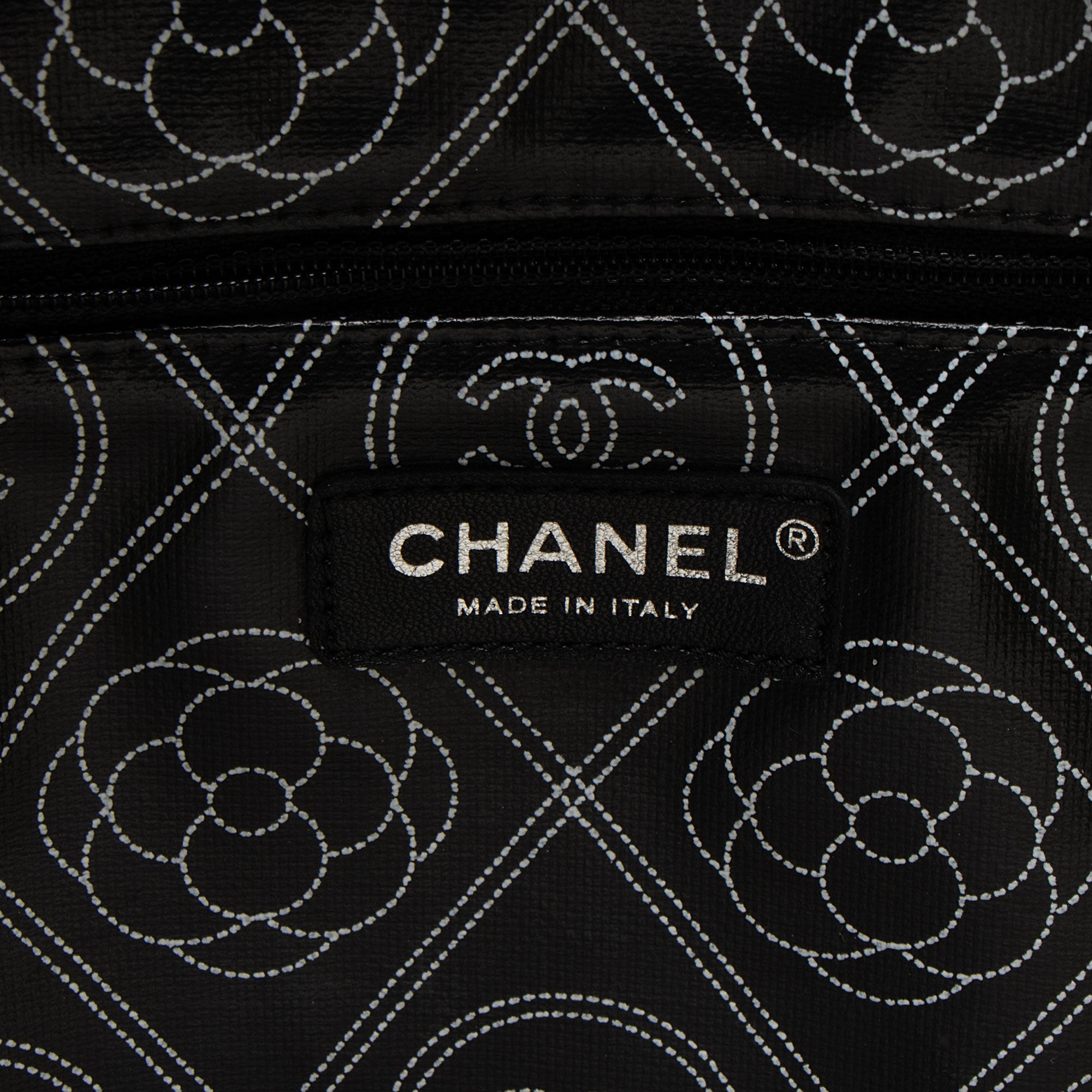 Chanel Coated Canvas Camellia Large Shopping Tote