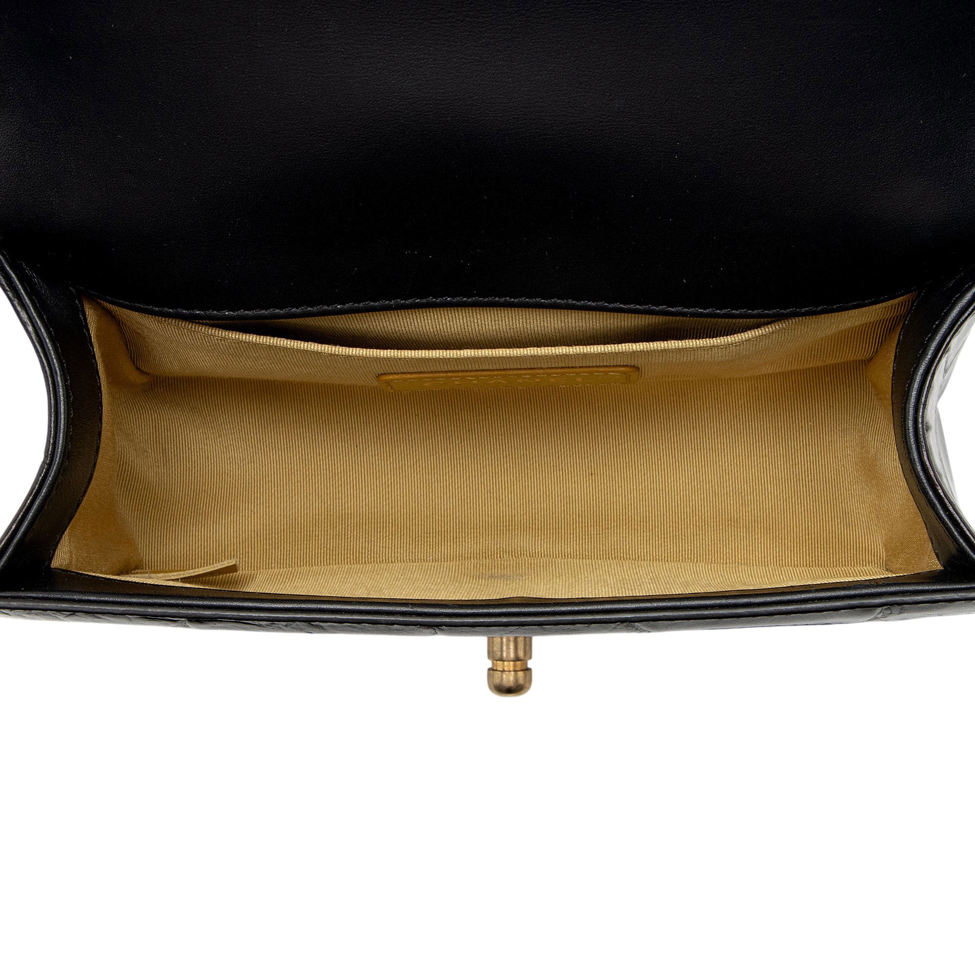 Chanel Croc Embossed Leather Egypt Graffiti Paris-New York Small Boy Bag