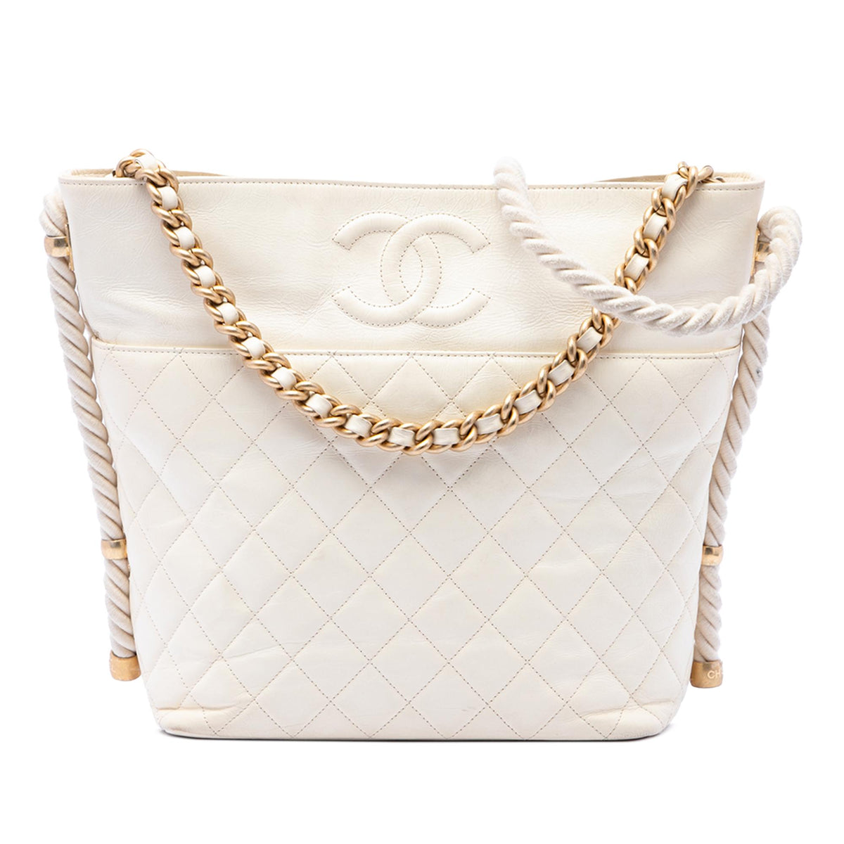 Chanel Crumpled Calfskin En Vogue Rope Satchel