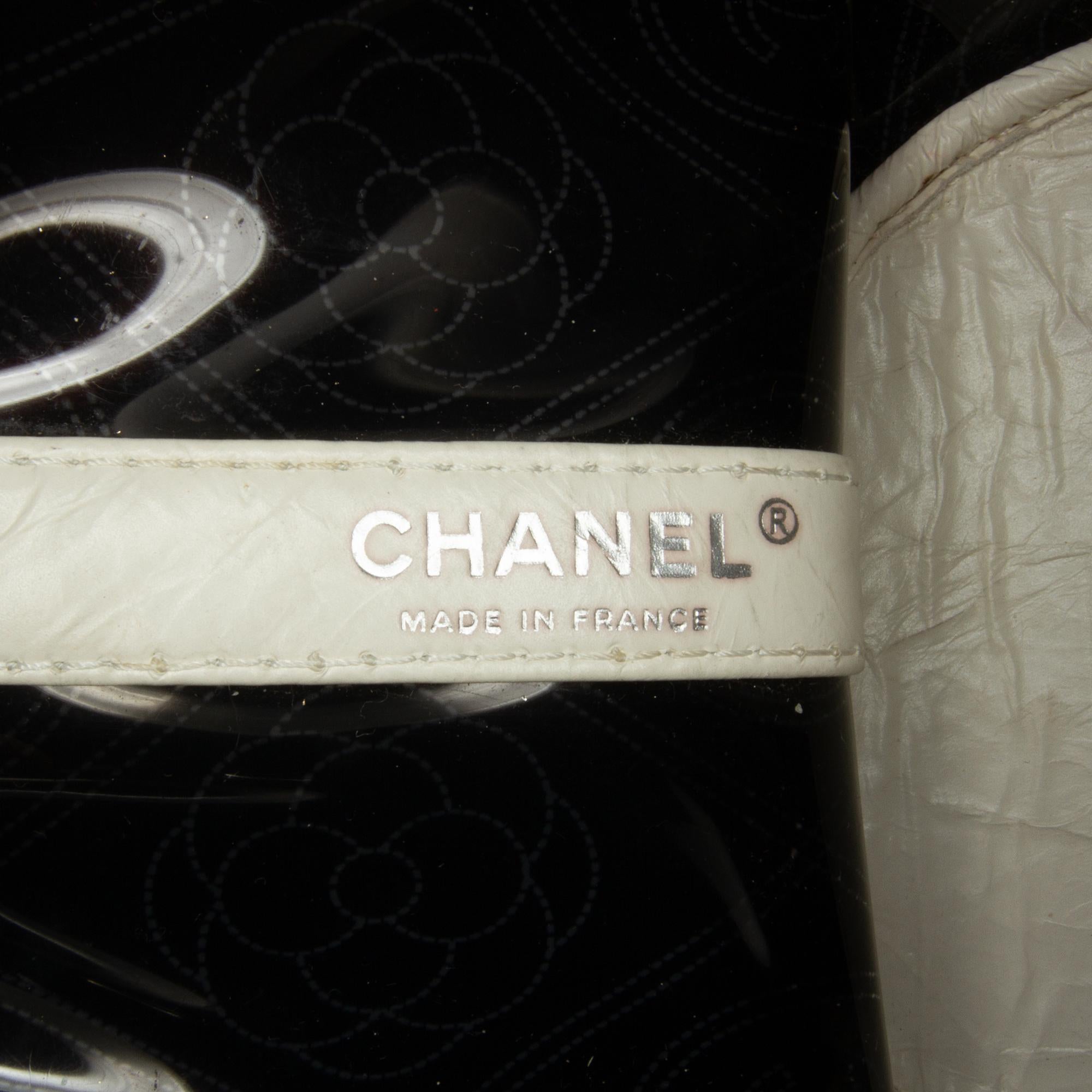 Chanel Crumpled Calfskin PVC Camellia Bucket (SHG-Z2KcYy)