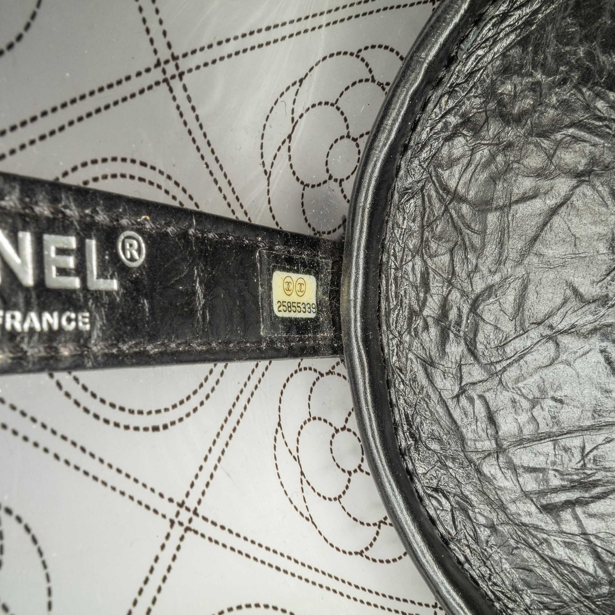 Chanel Crumpled Calfskin PVC Camellia Bucket