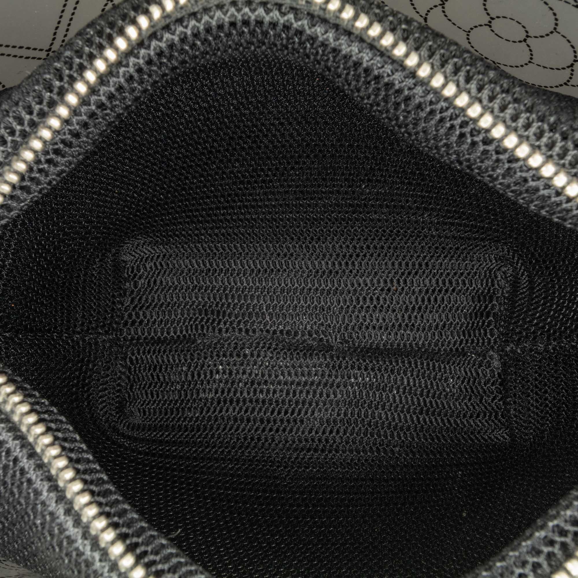 Chanel Crumpled Calfskin PVC Camellia Bucket