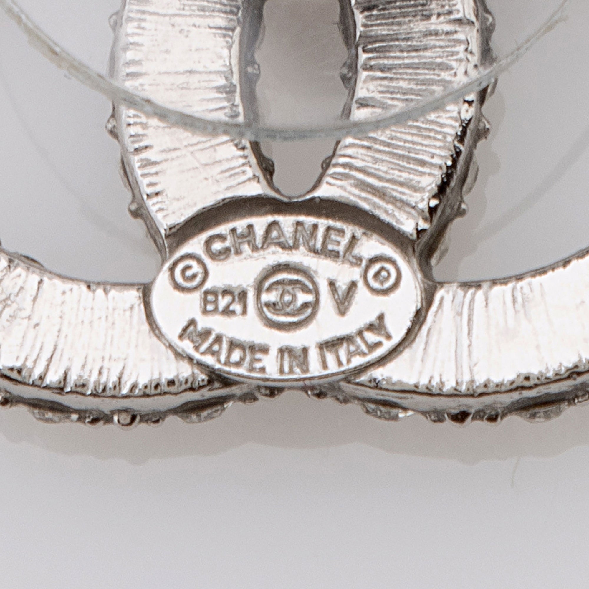 Chanel Crystal CC Stud Earrings (SHF-vG0pIl)