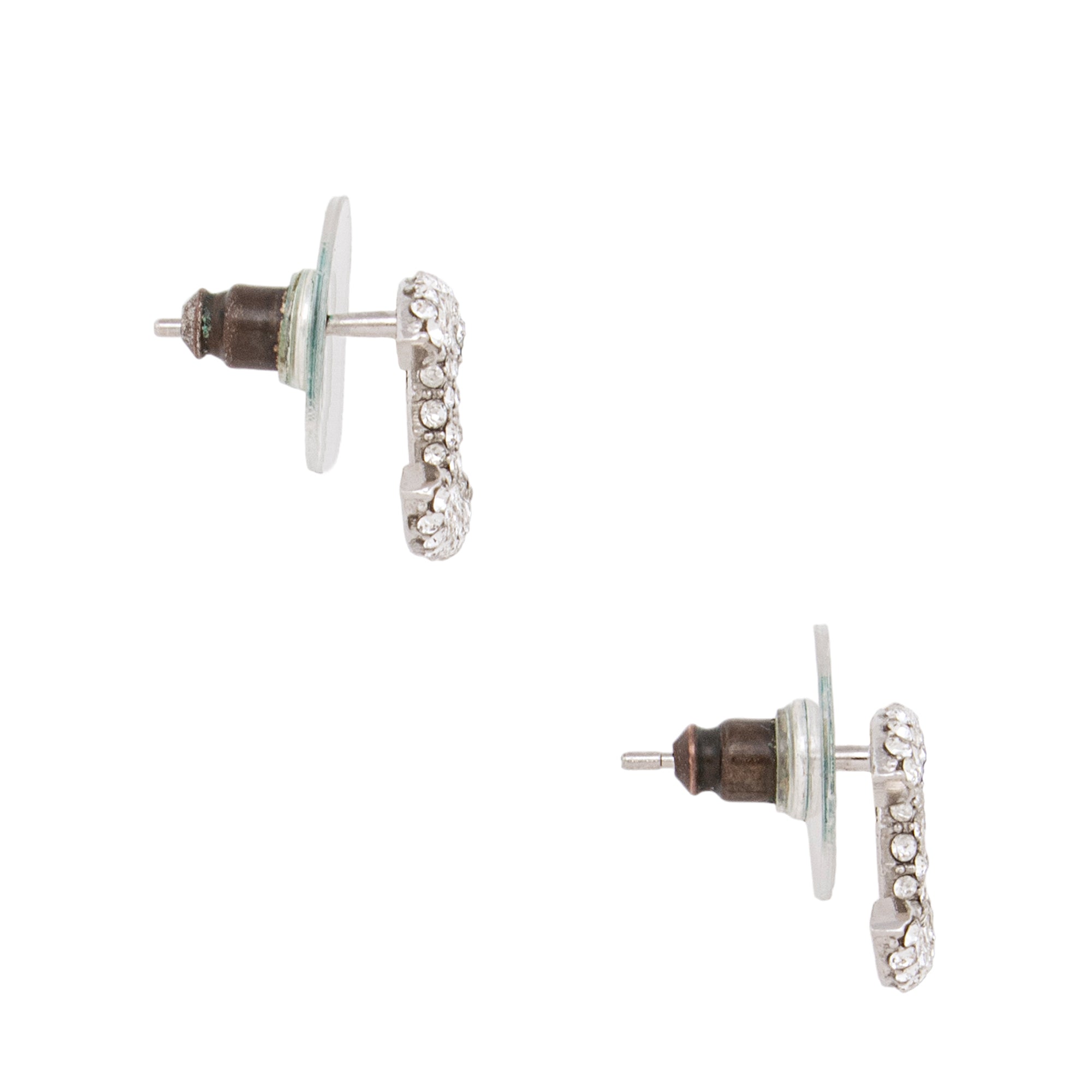 Chanel Crystal CC Stud Earrings (SHF-vG0pIl)