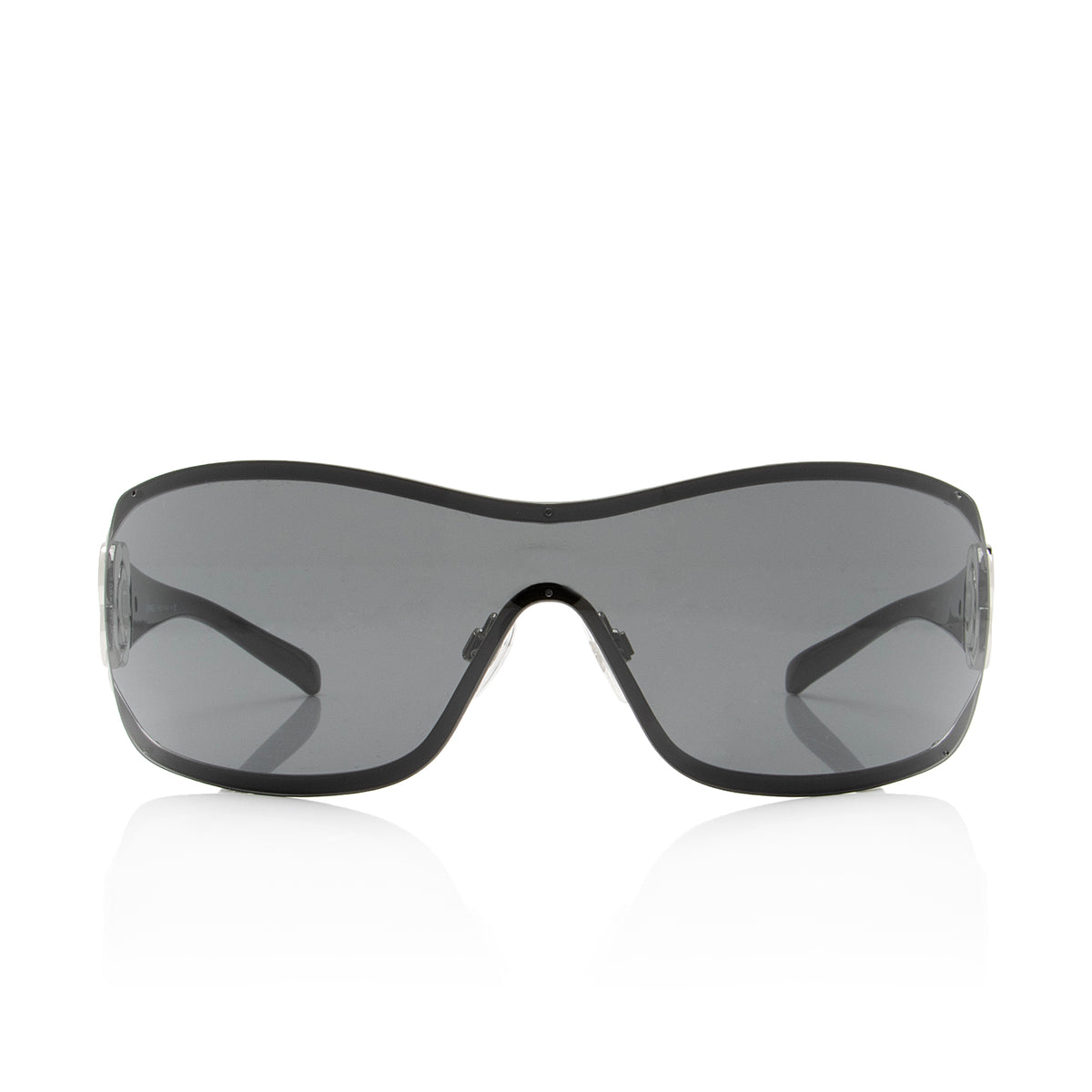 Chanel Crystal Camellia CC Shield Sunglasses (SHF-6LCMeF) display picture 1