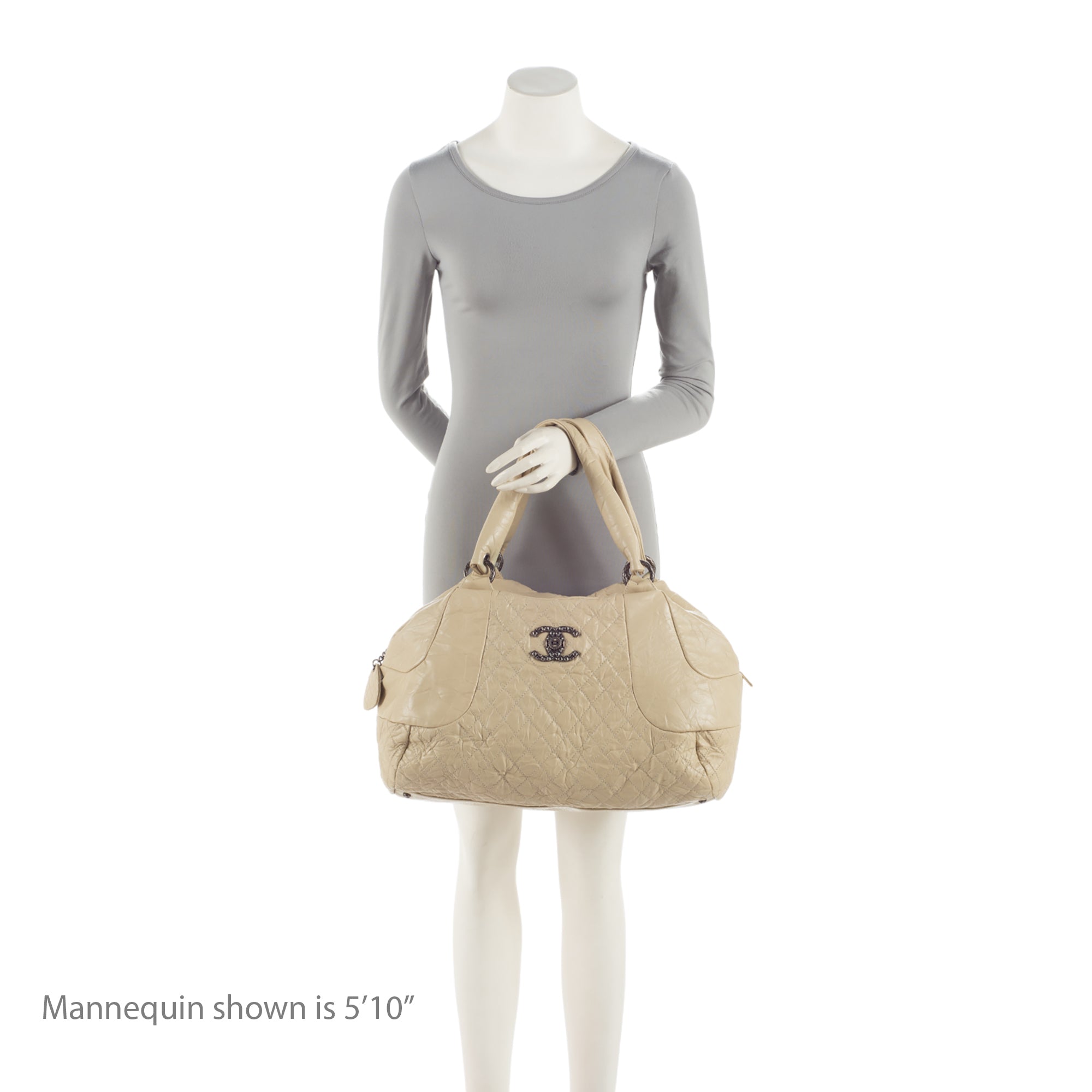 Chanel Distressed Lambskin Coco Rider Large Bowler Bag (SHF-B7H8qF)