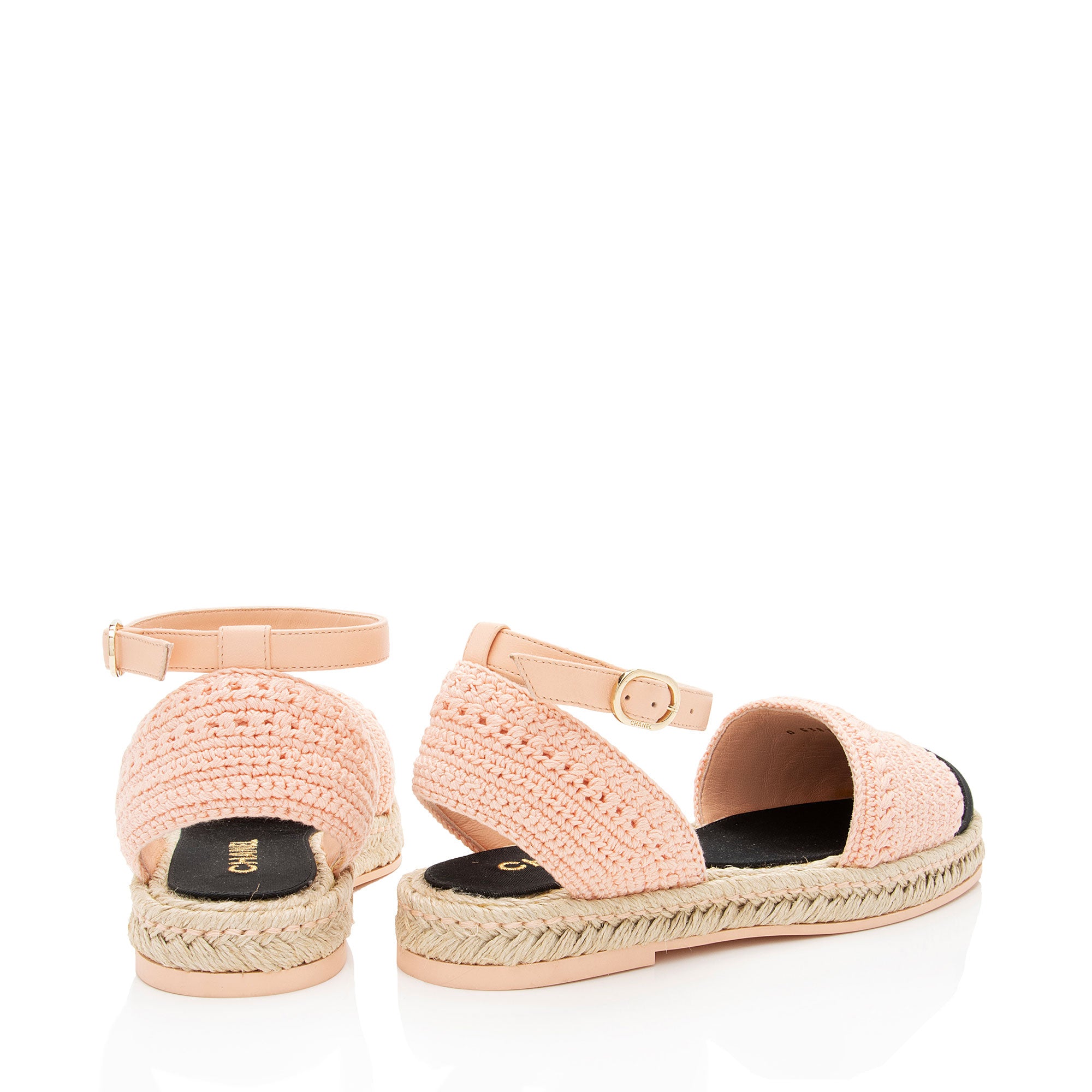 Chanel Embroidered Grosgrain CC Espadrilles - Size 6 / 36
