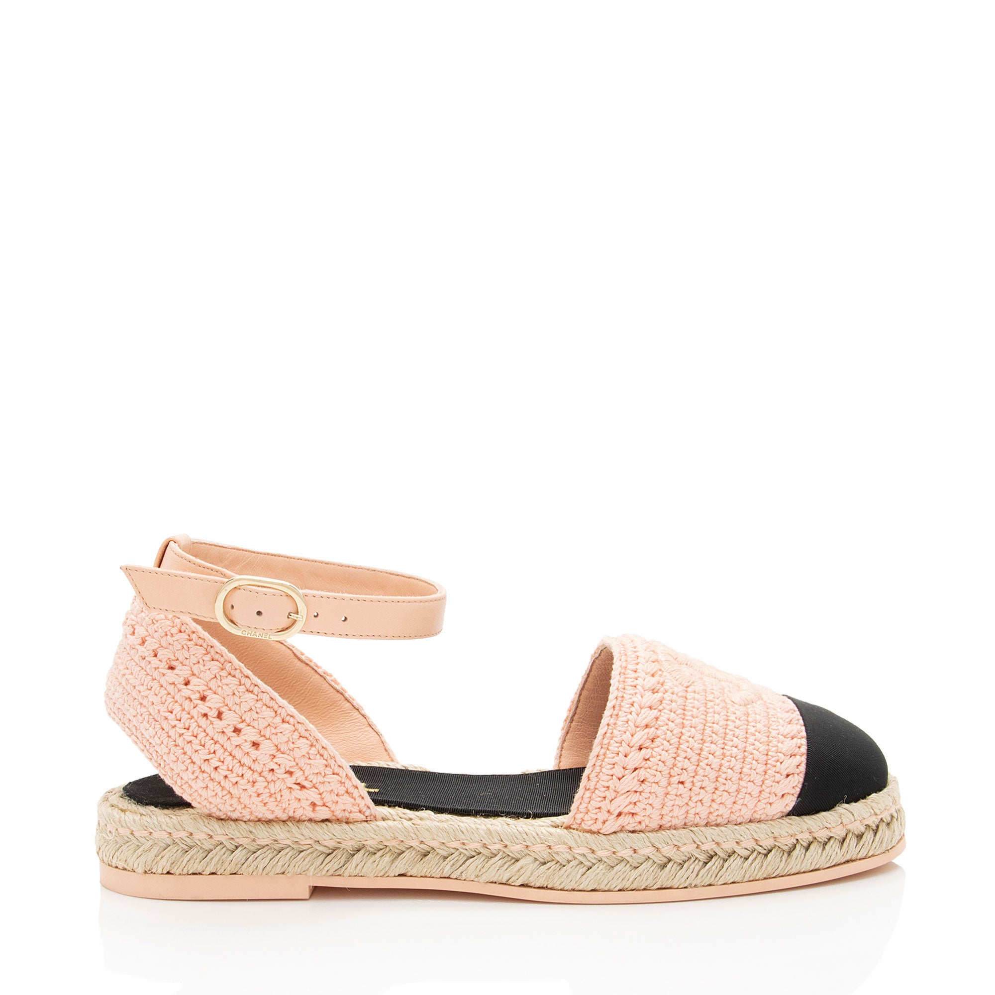 Chanel Embroidered Grosgrain CC Espadrilles - Size 6 / 36