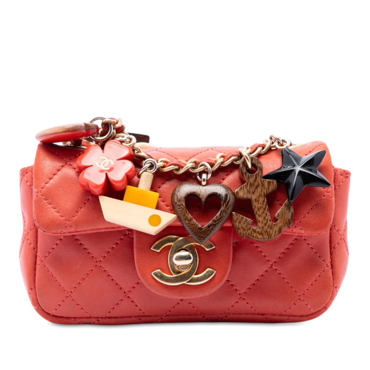 Chanel Extra Mini CC Quilted Lambskin Cruise Charms Flap