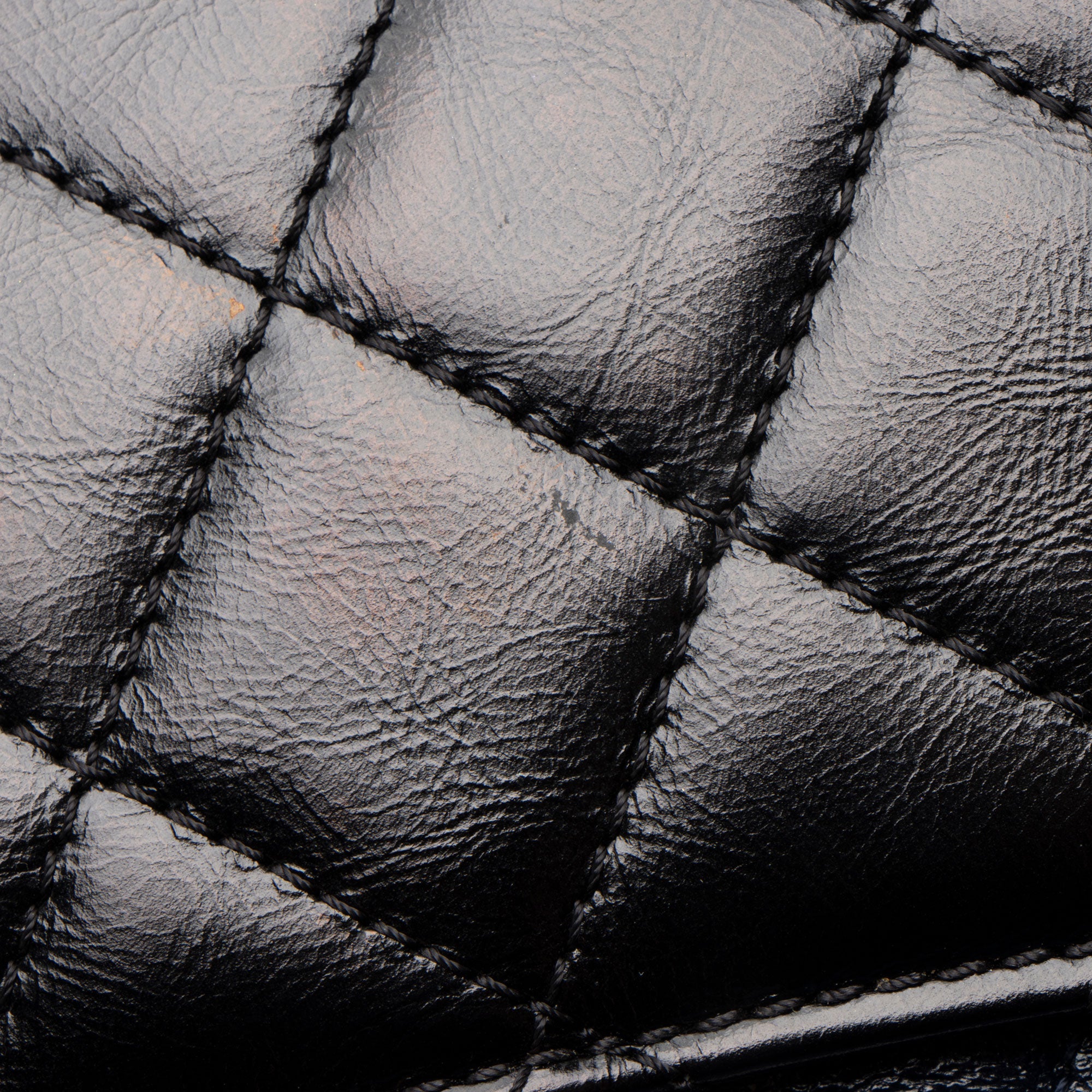 Chanel Glazed Calfskin CC Plate Medium Flap Bag