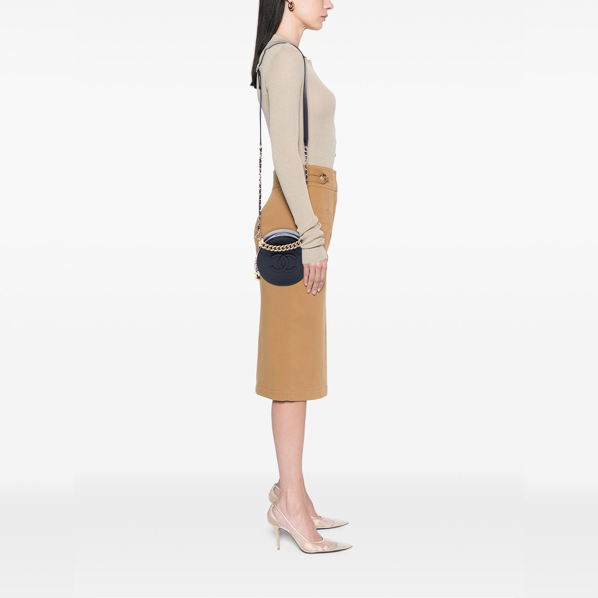 Chanel Glazed Calfskin Round As Earth Evening Bag