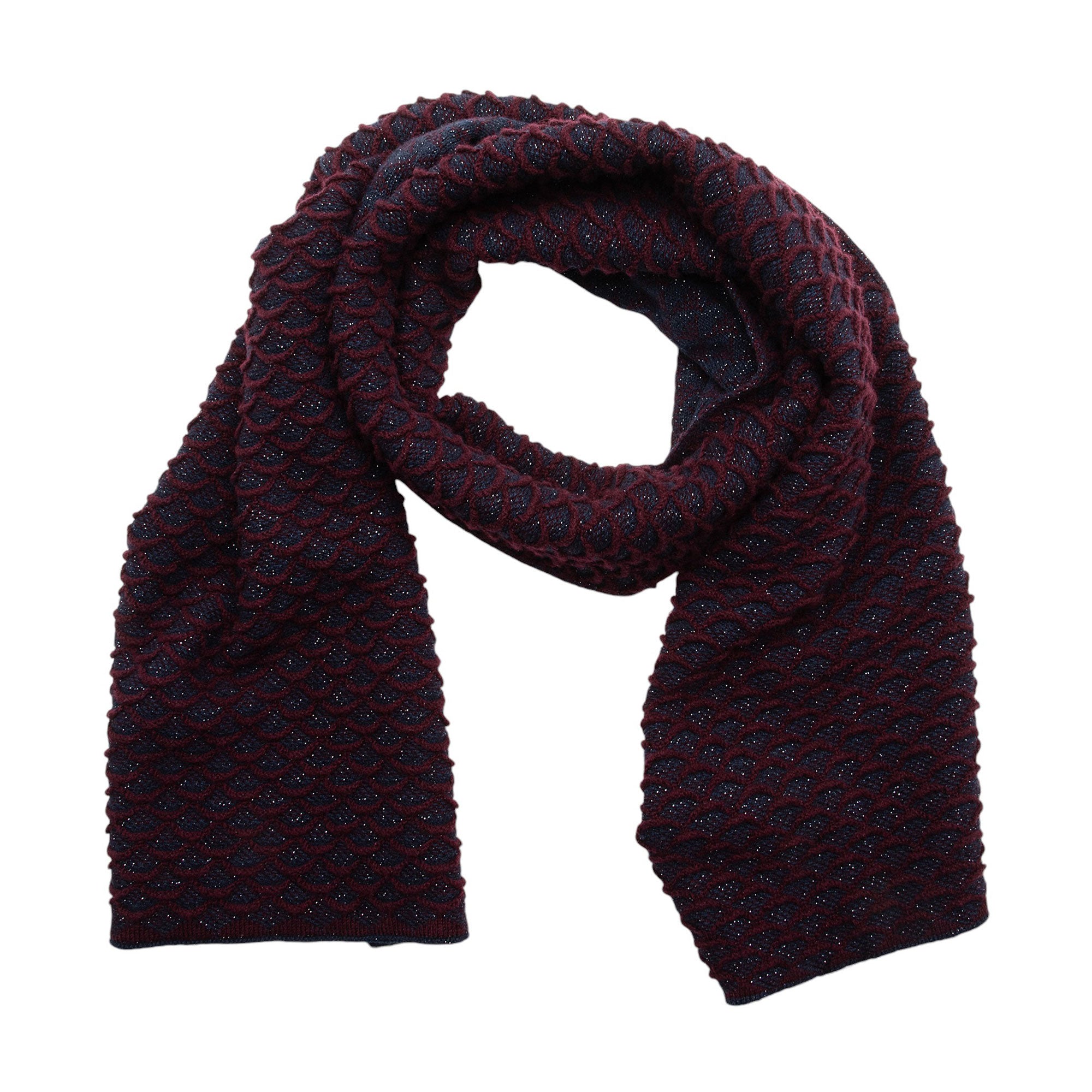 Chanel Cashmere Woven Glitter Scarf (SHF-P0AWdl)