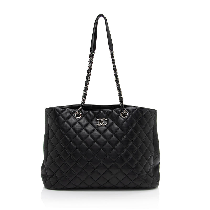 Chanel Grained Calfskin CC Large Shopping Tote (SHF-eEf2Jo)