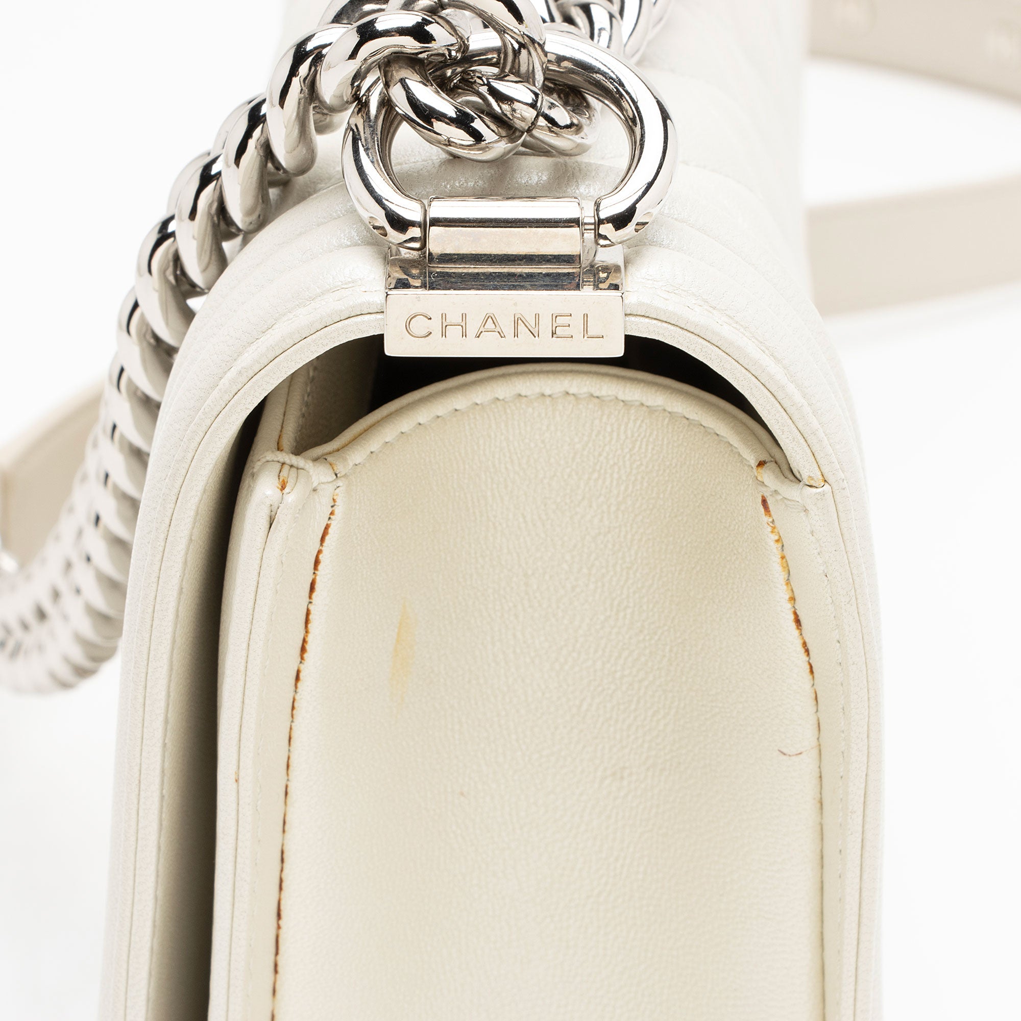 Chanel Iridescent Calfskin Old Medium Boy Bag