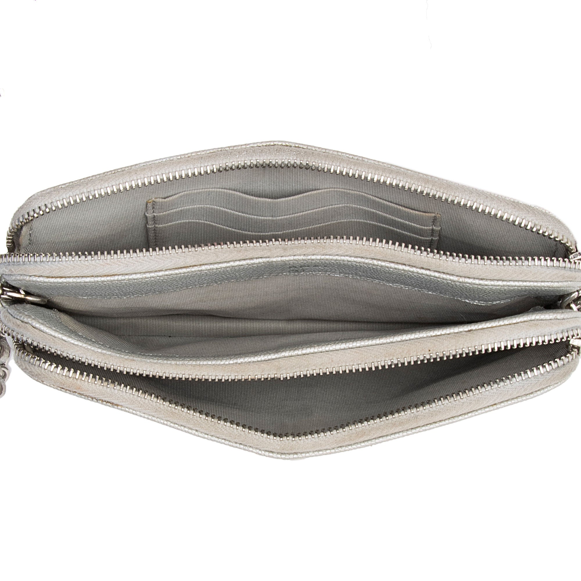 Chanel Iridescent Caviar Leather Vintage Mademoiselle Clutch with Chain (SHF-fdlQlw)