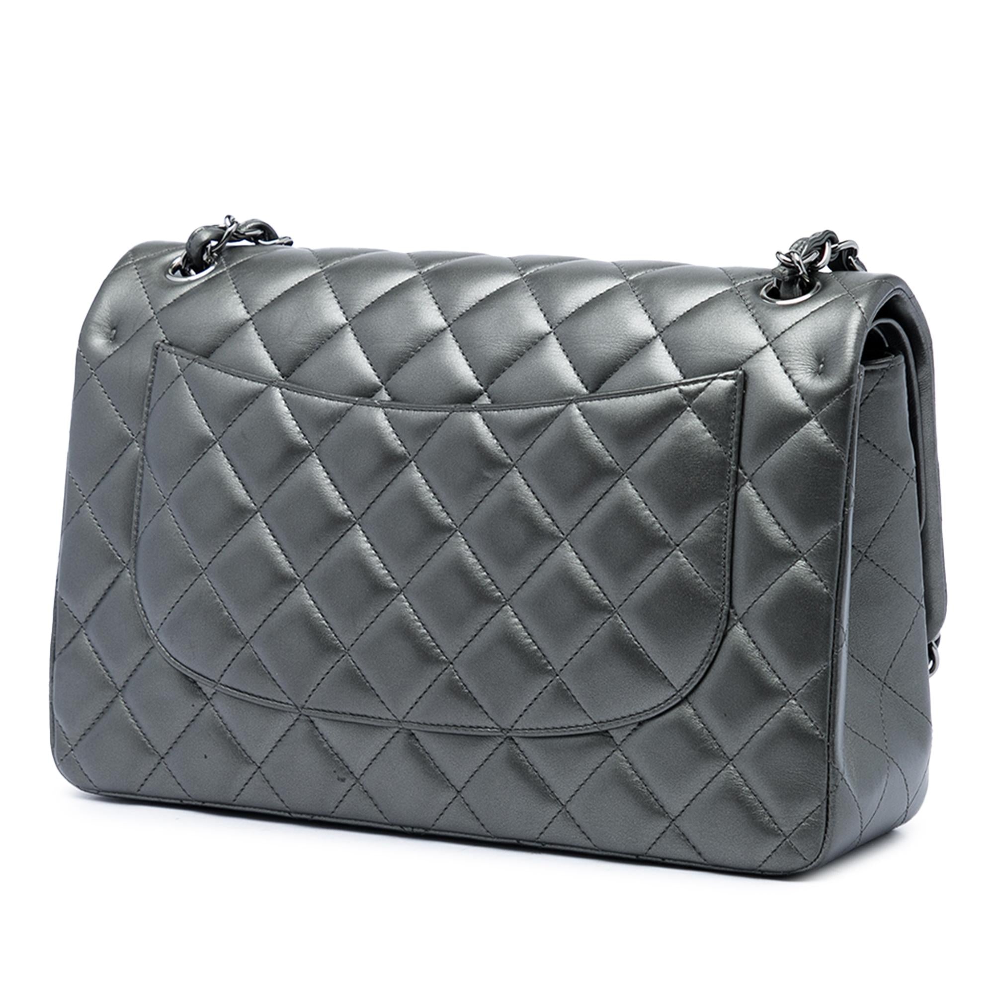 Chanel Jumbo Classic Metallic Lambskin Double Flap