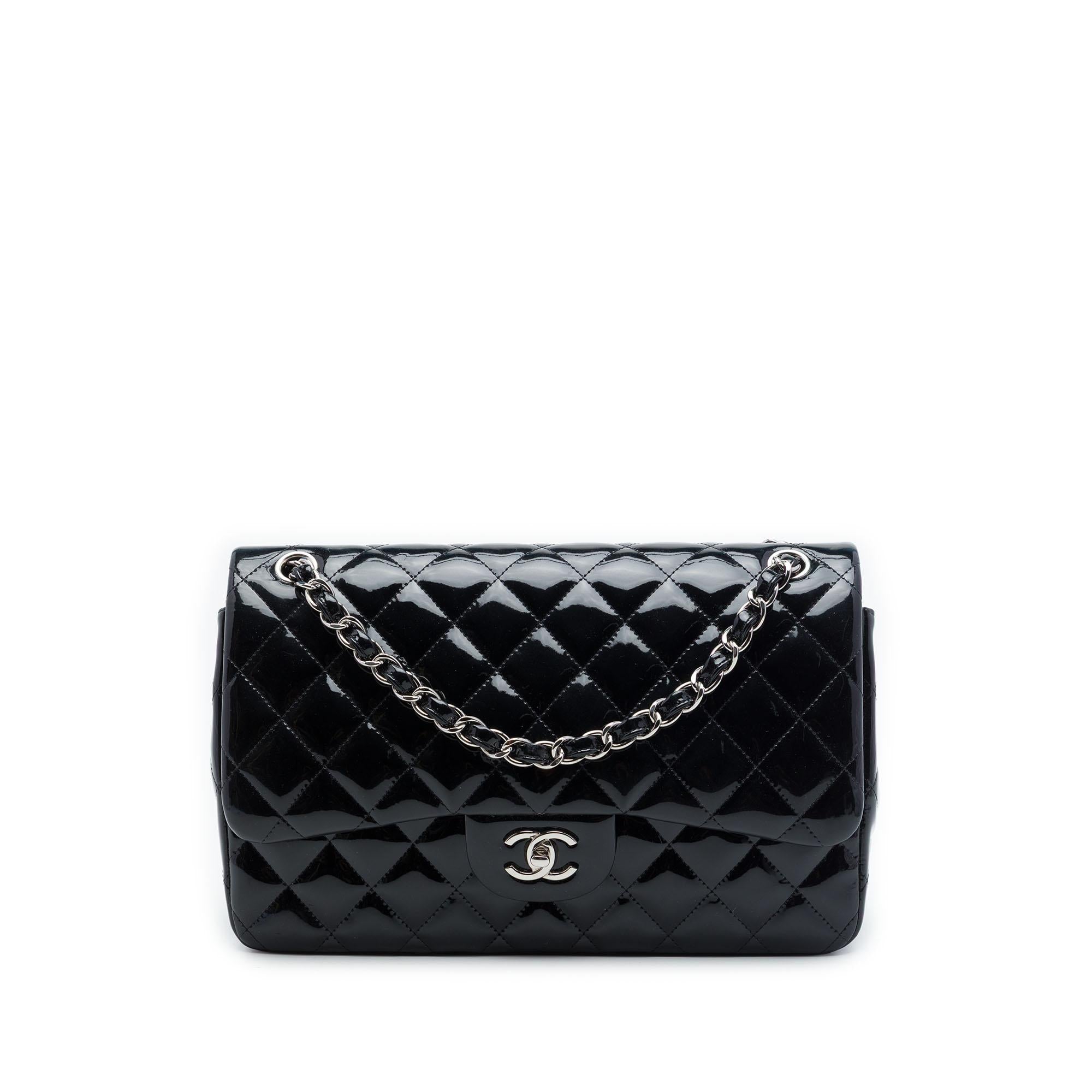 Chanel Jumbo Classic Patent Double Flap