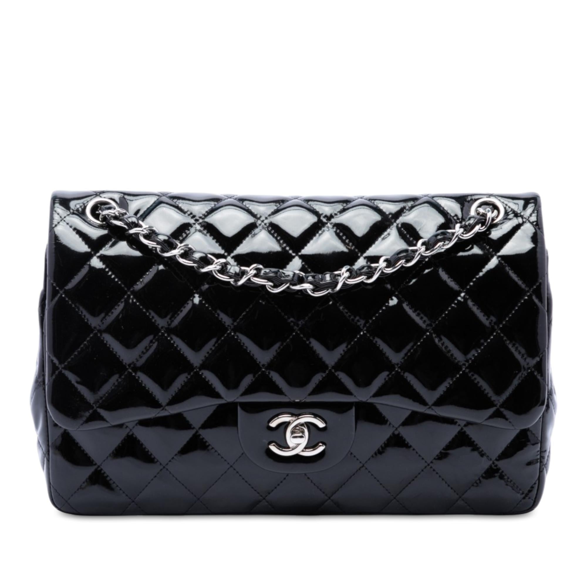 Chanel Jumbo Classic Patent Double Flap