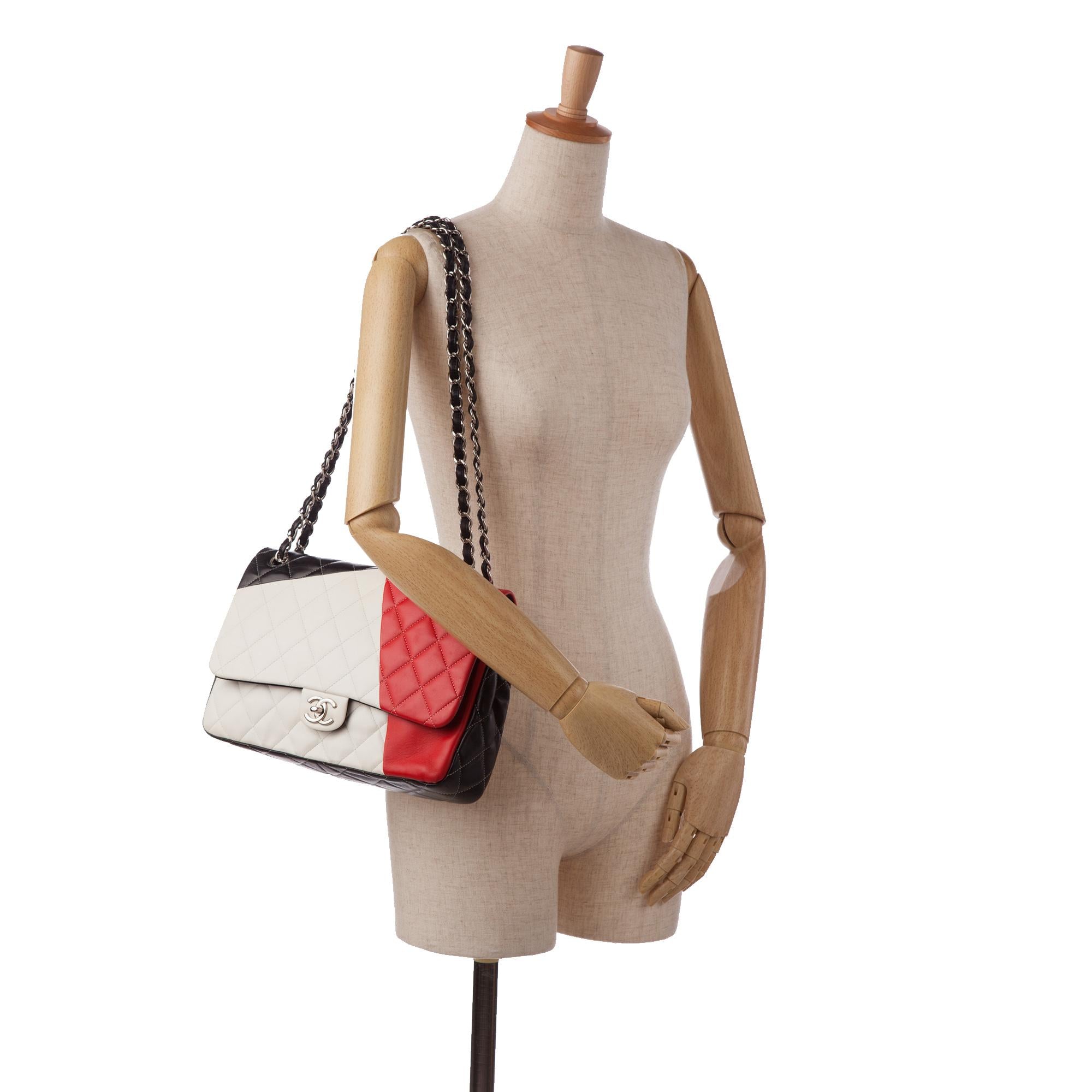 Chanel Jumbo Colorblock Classic Flap Bag (SHG-M8i3M9)