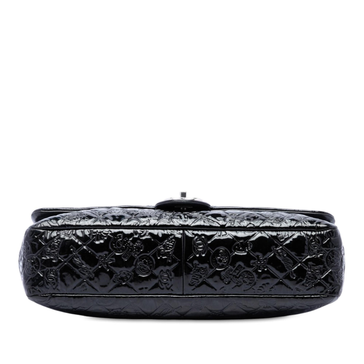 Chanel Jumbo Patent Embossed Lucky Symbols Flap