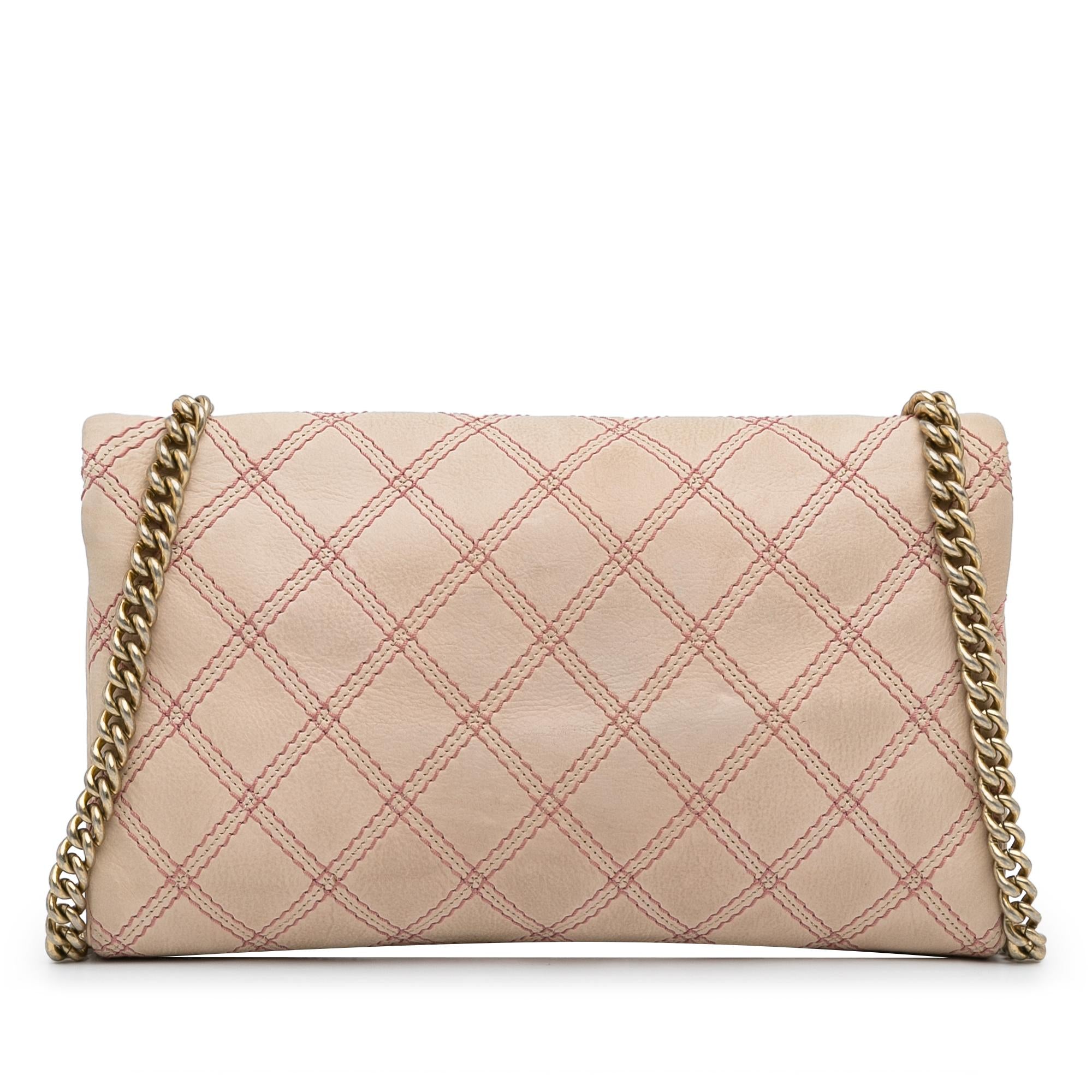 Chanel Jumbo Quilted Calfskin Triple Stitched Flap (SHG-F4DDBD)
