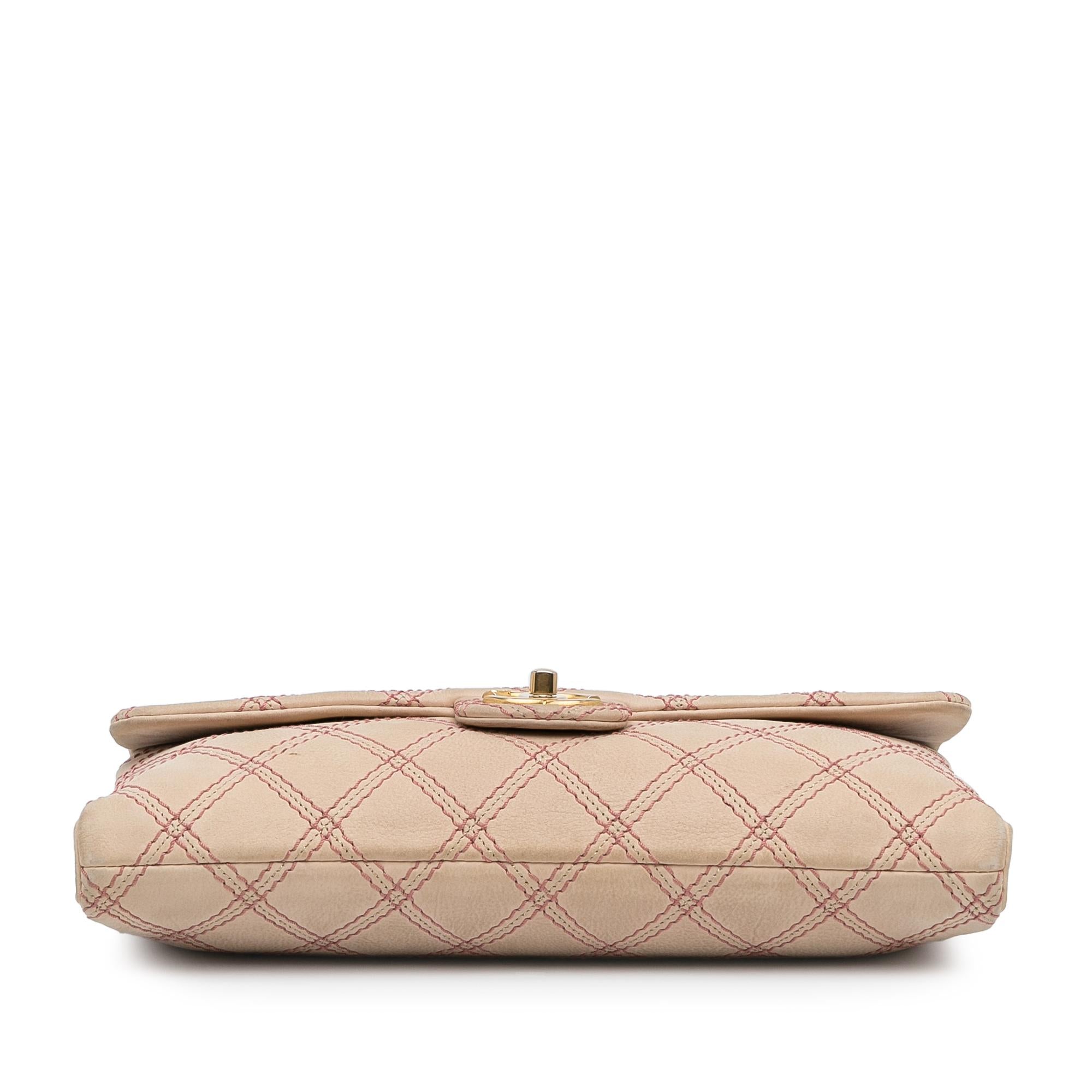 Chanel Jumbo Quilted Calfskin Triple Stitched Flap (SHG-F4DDBD)