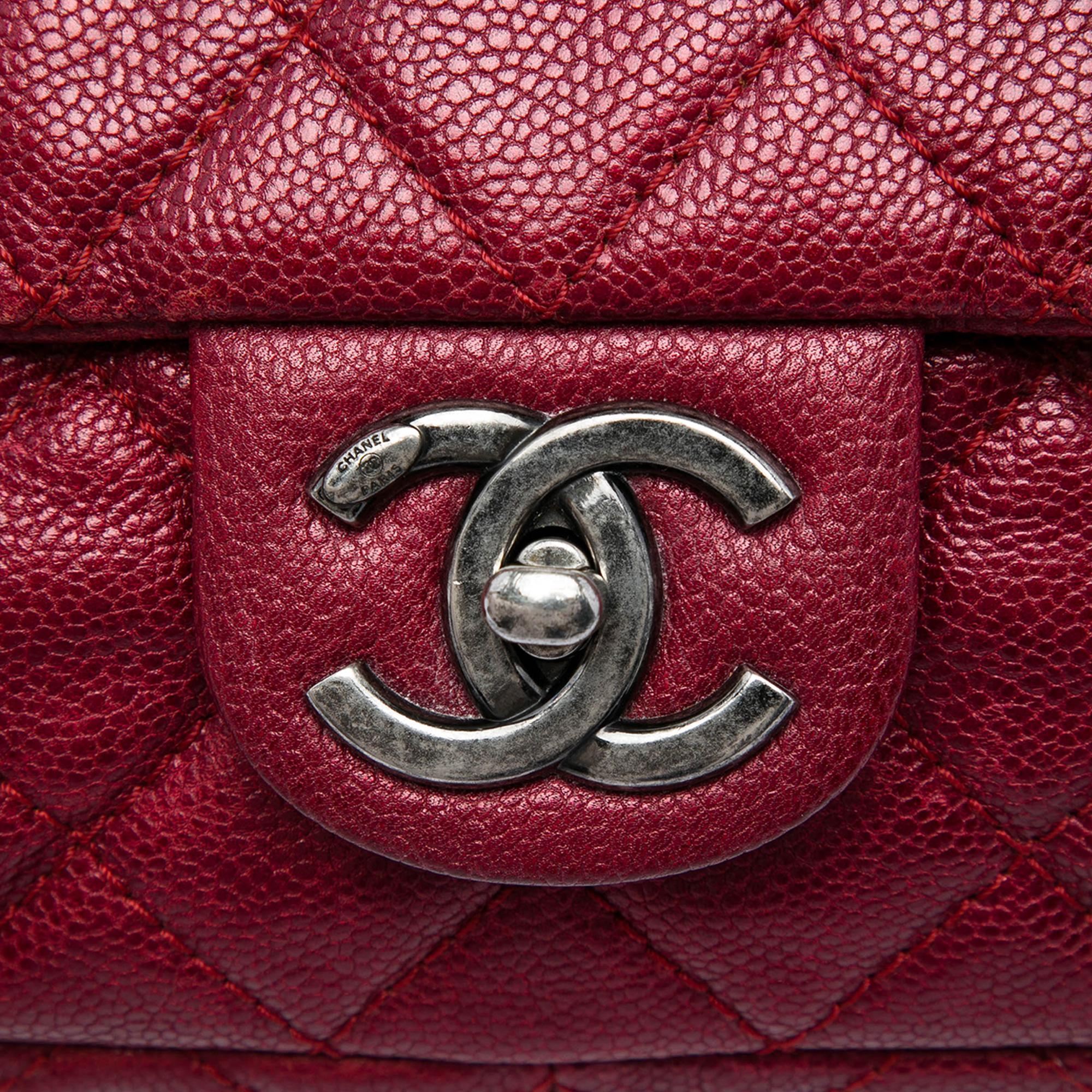 Chanel Jumbo Quilted Iridescent Caviar Easy Flap